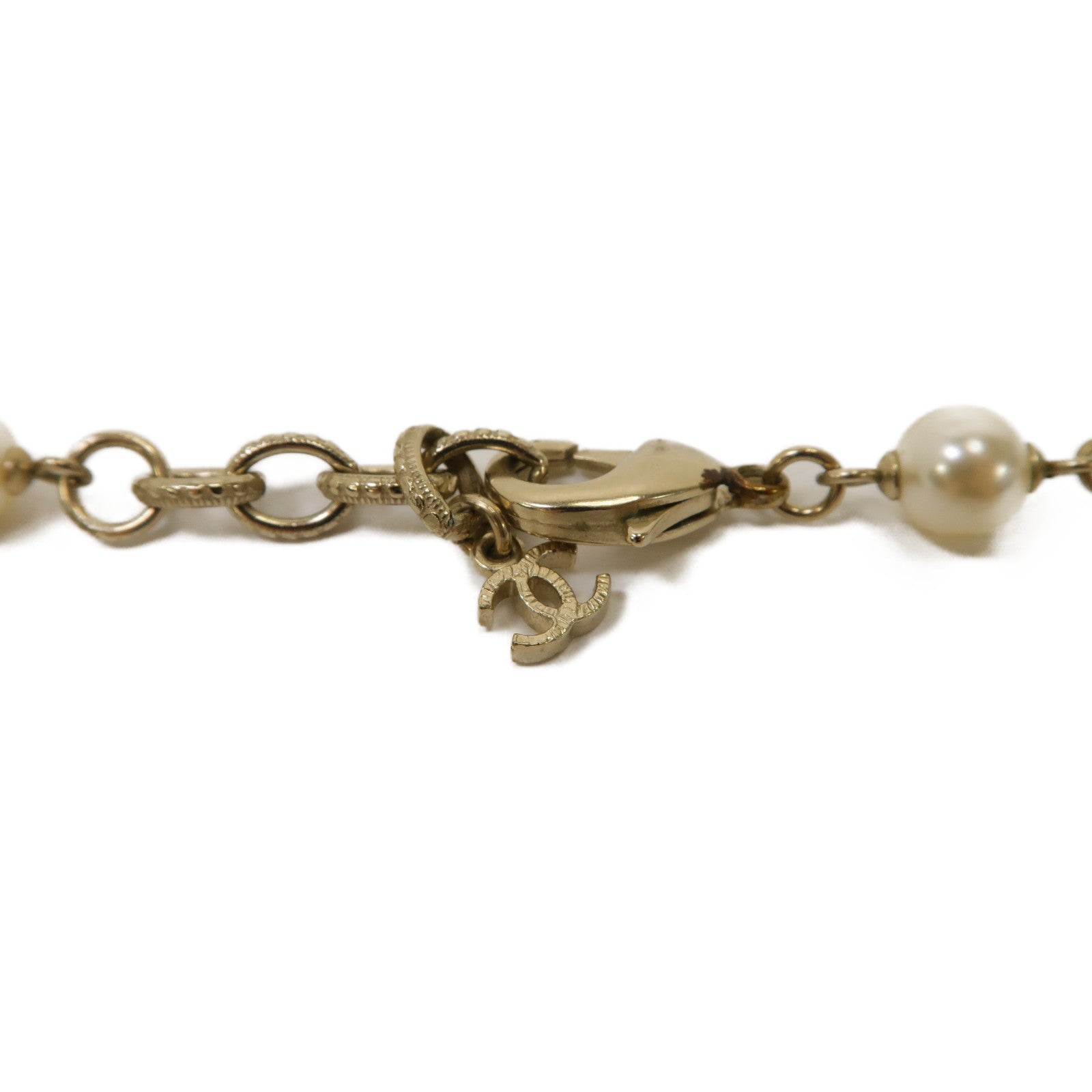 CHANEL 【激減優惠】金屬/PVC Necklace項鍊白色/金色/綠色