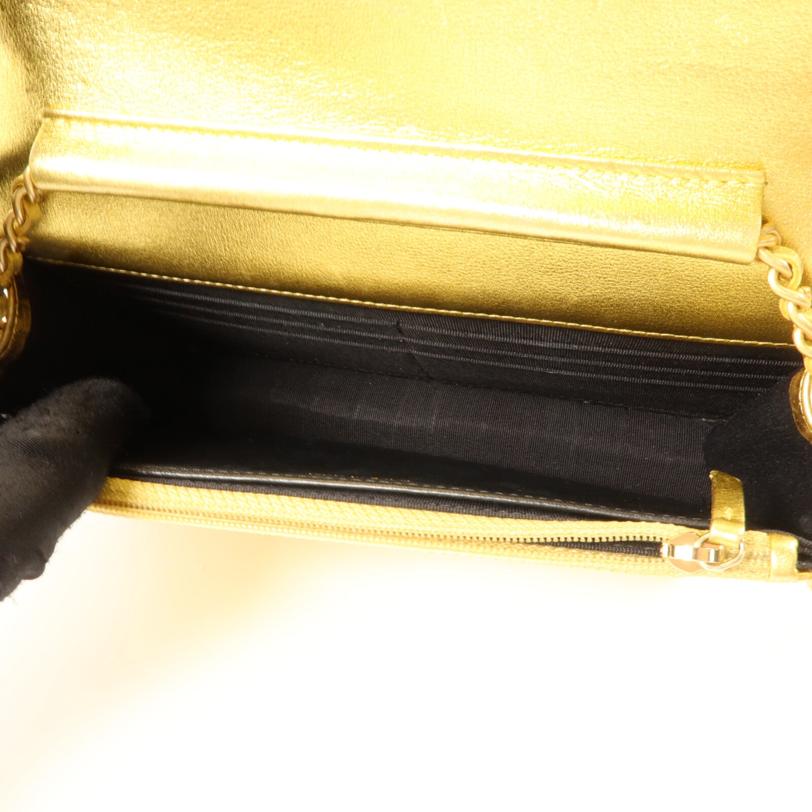 CHANEL 牛皮皮革Wallet On Chain鏈帶肩背袋