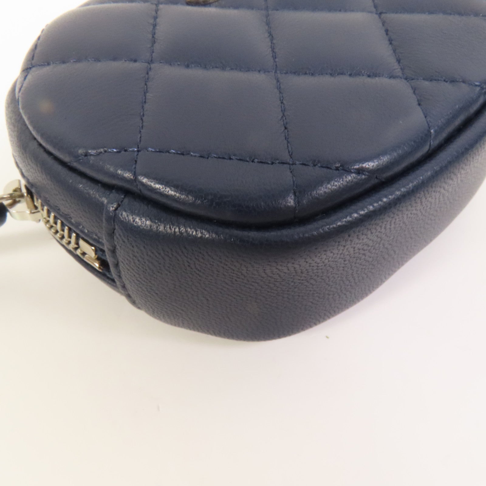 CHANEL 羊皮皮革Coin Case銀扣零錢包