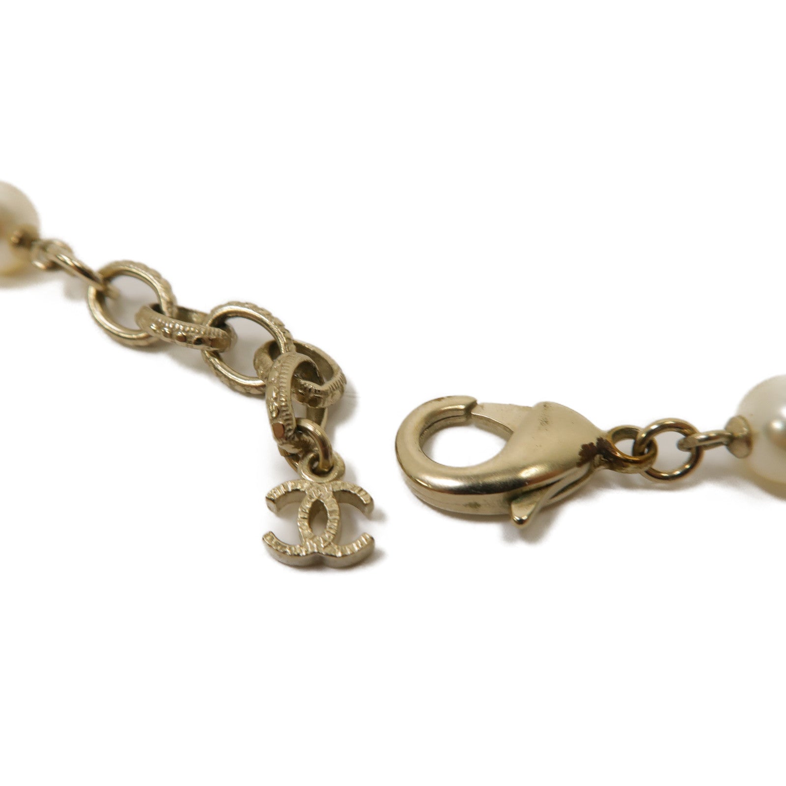 CHANEL 【激減優惠】金屬/PVC Necklace項鍊白色/金色/綠色
