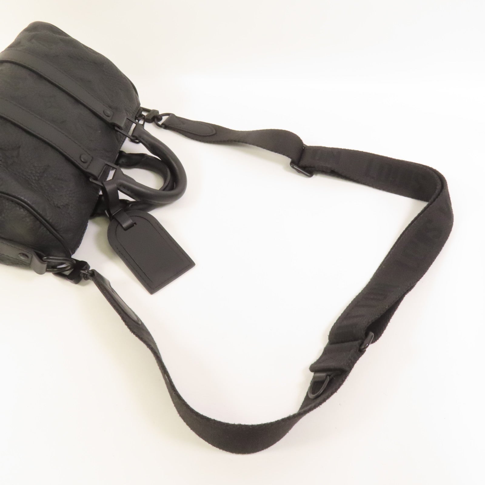 LOUIS VUITTON Taurillon Monogram Keepall Bandouliere 25手挽肩背兩用袋