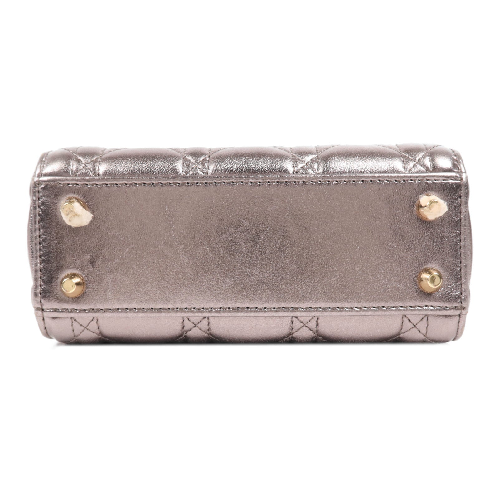 Dior 羊皮皮革Lady Dior Mini金扣手挽肩背兩用袋