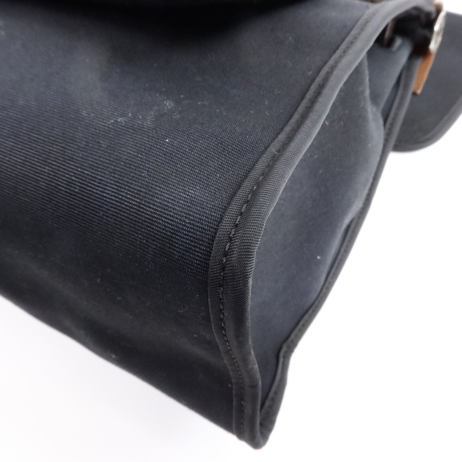 HERMES 帆布Herbag PM手挽肩背兩用袋Noir