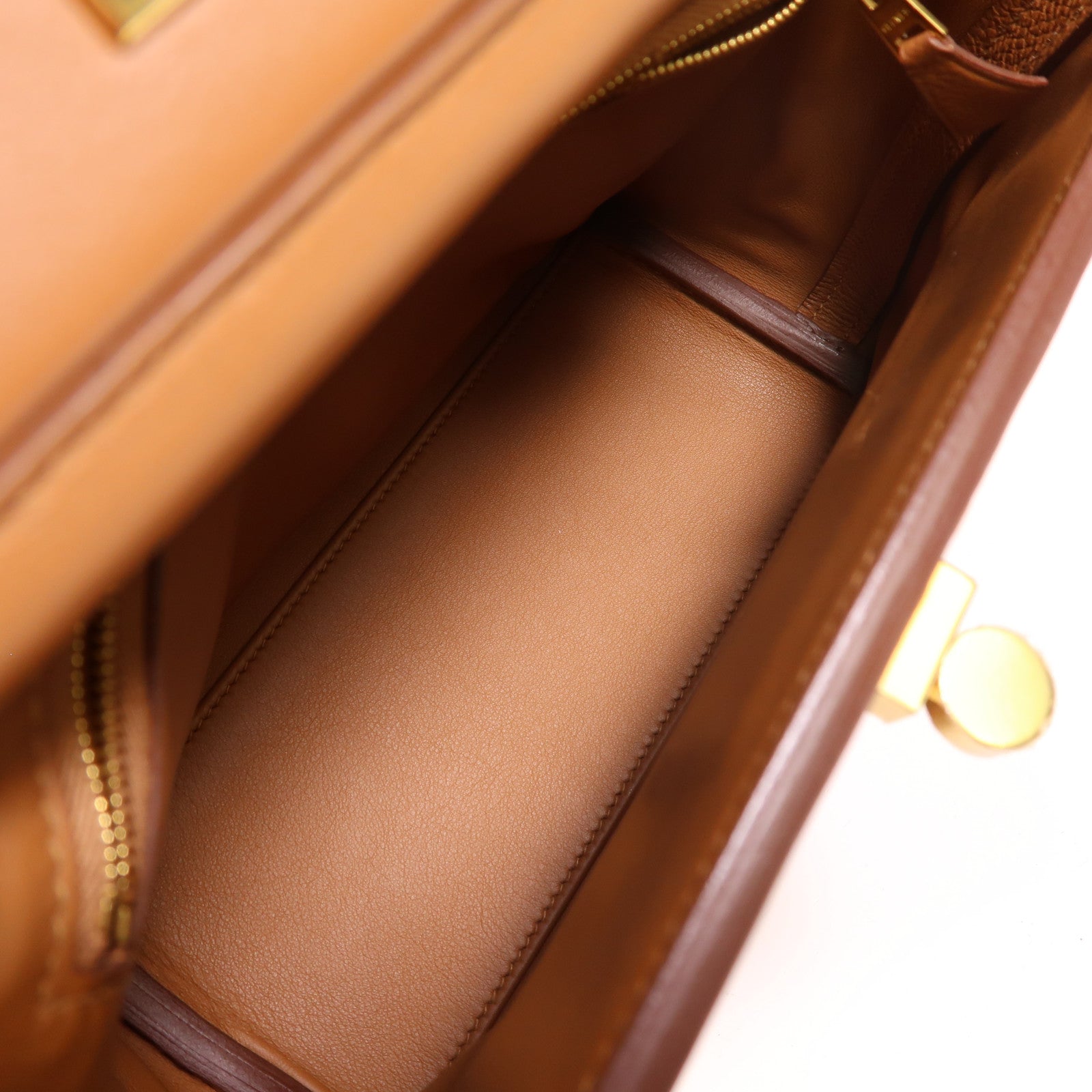 HERMES Evercolor皮革24/24 Mini金扣手挽肩背兩用袋Gold
