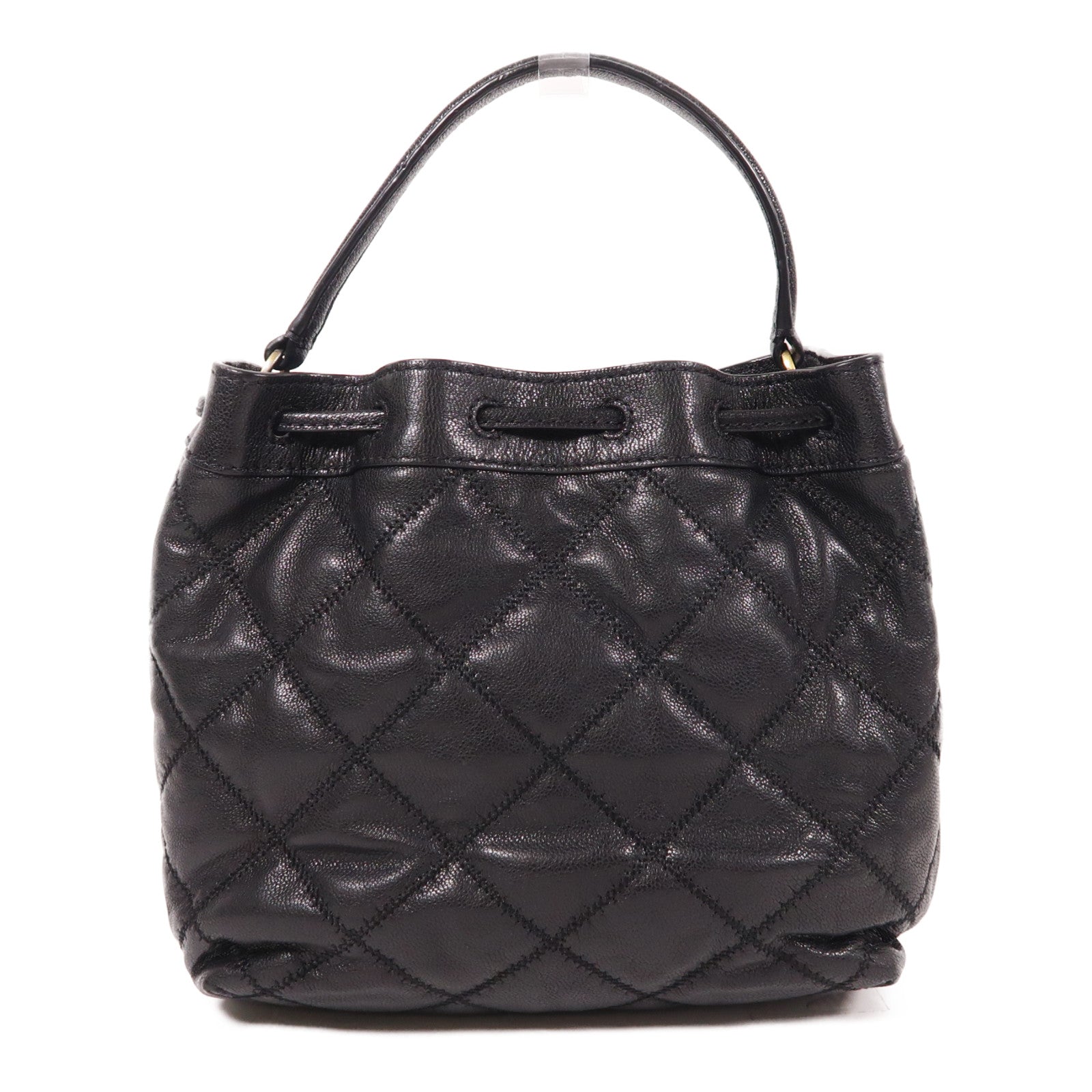 Tory Burch 皮革Willa Small Drawstring Bag金扣鏈帶手挽肩背兩用袋