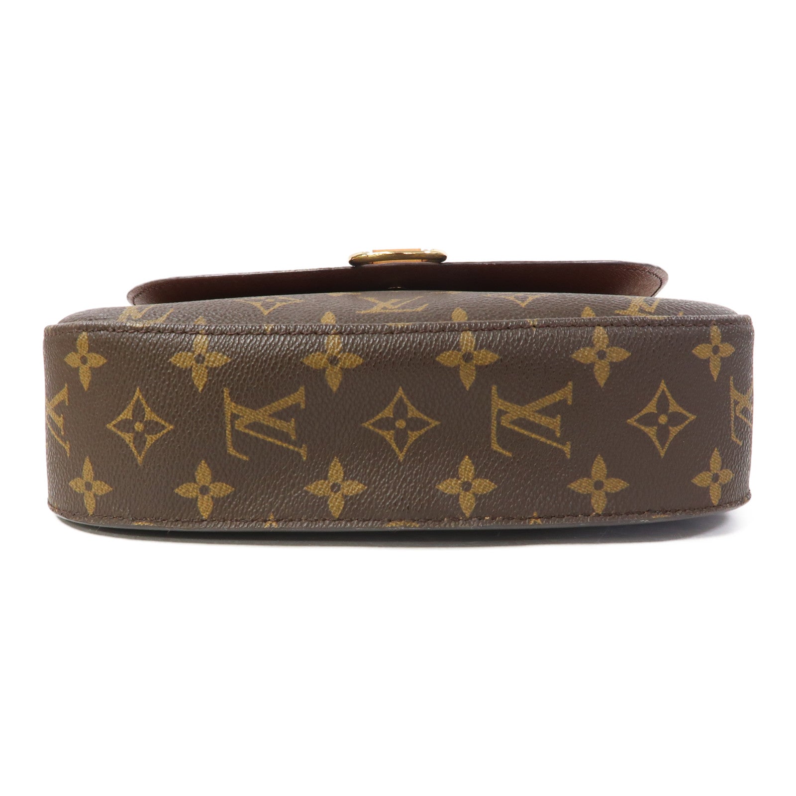 LOUIS VUITTON Monogram Saint Cloud GM金扣肩背袋啡色
