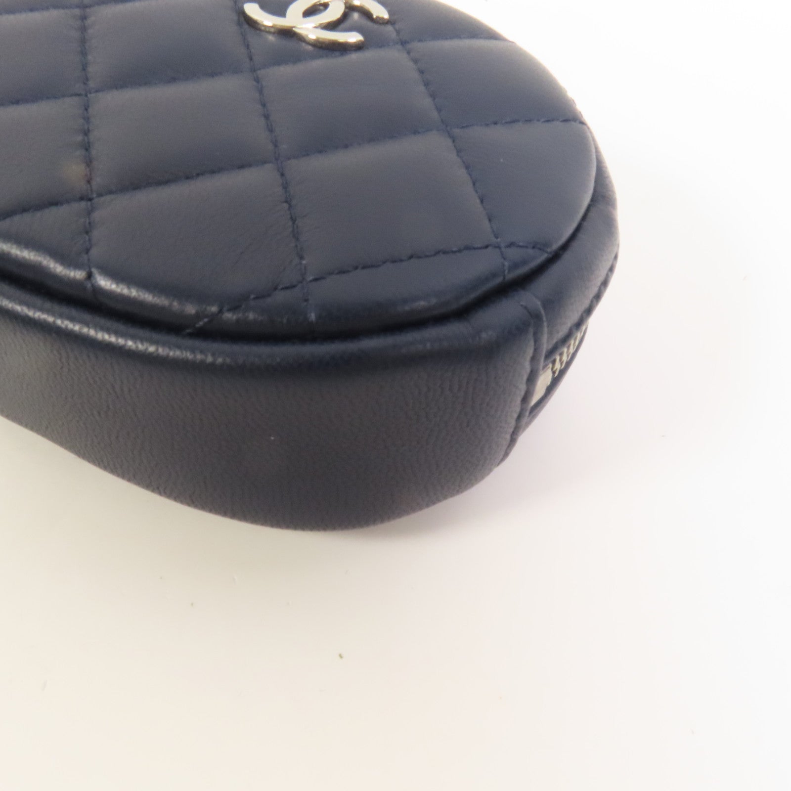 CHANEL 羊皮皮革Coin Case銀扣零錢包