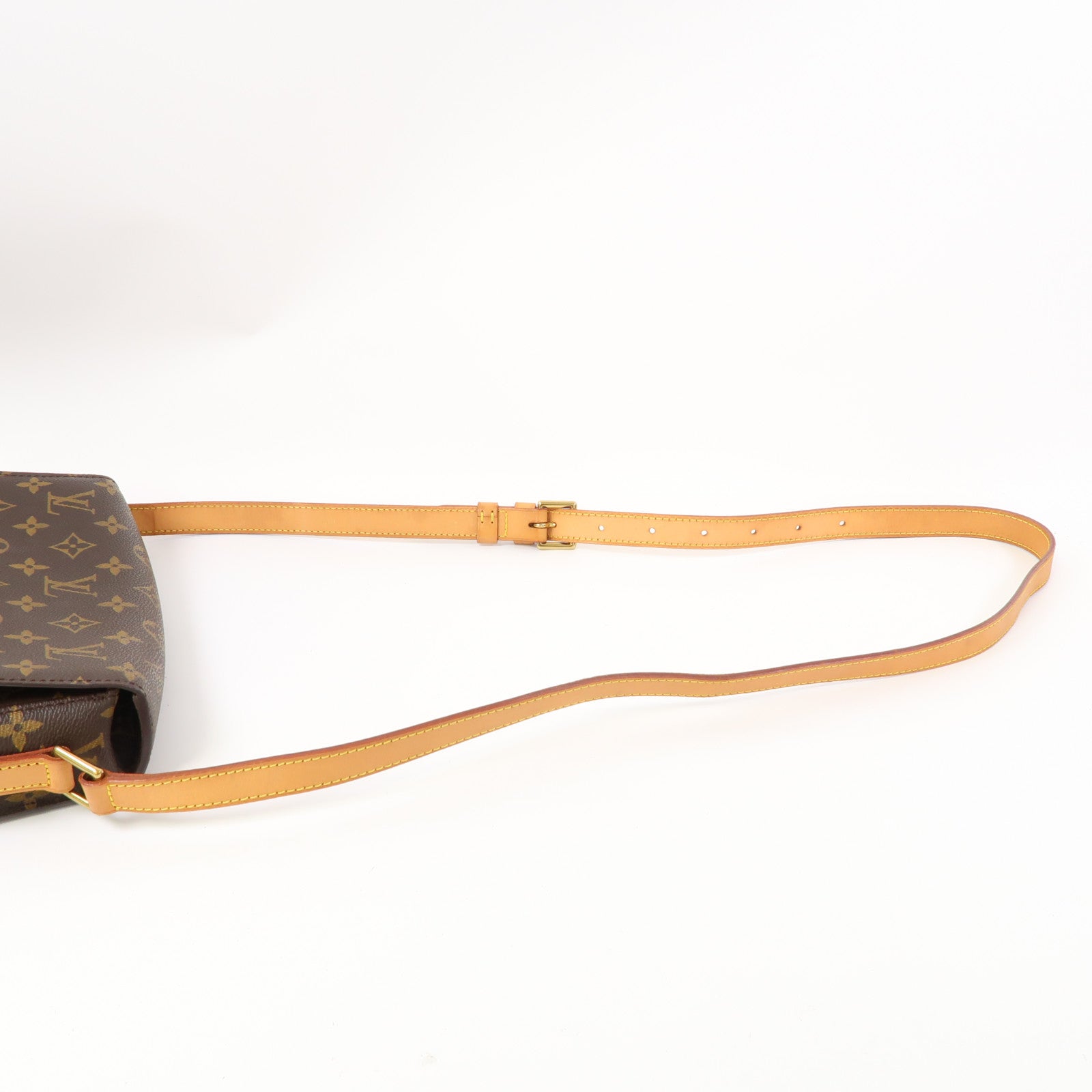 LOUIS VUITTON Monogram Saint Cloud GM金扣肩背袋啡色