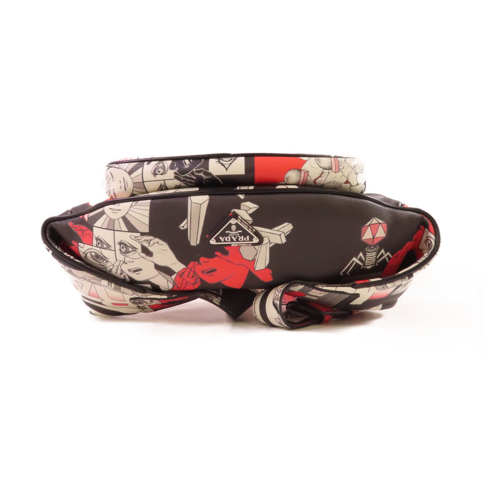 PRADA 塗層帆布Waist Bag銀扣腰包彩色