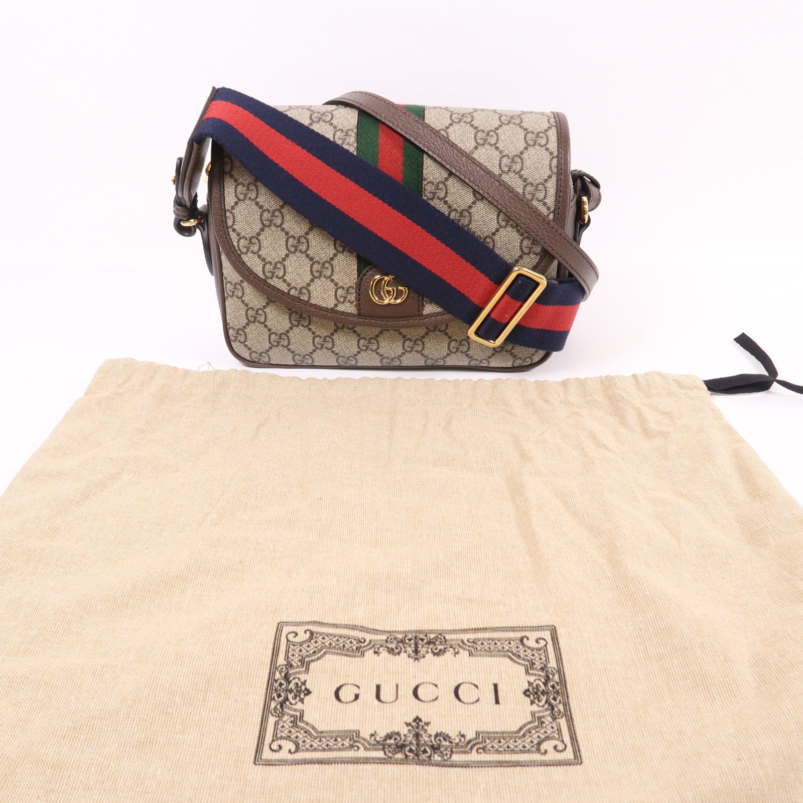 GUCCI 塗層帆布Ophidia GG肩背袋