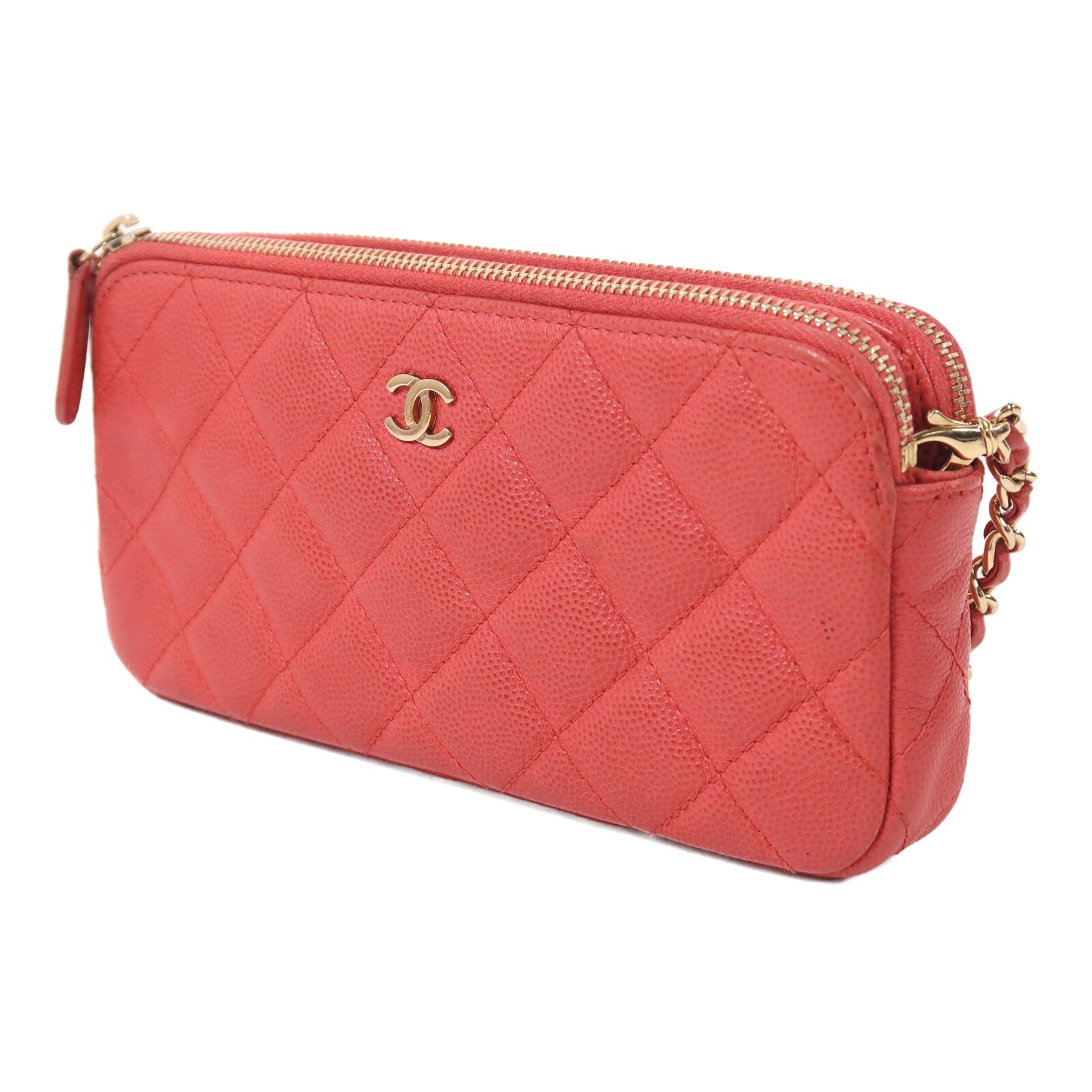 CHANEL 牛皮皮革Chain Shoulder鏈帶肩背袋