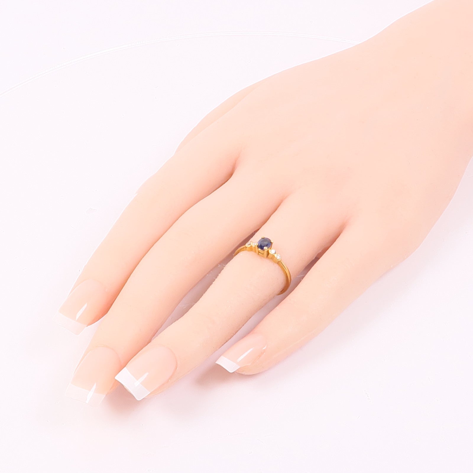 JEWELRY 18K黃金Sapphire/Diamond Ring藍寶石/鑽石戒指US#6.25