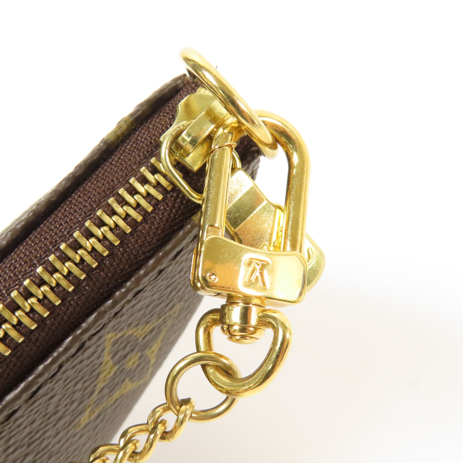 LOUIS VUITTON Monogram Mini Pochette Accessoires金扣手挽袋