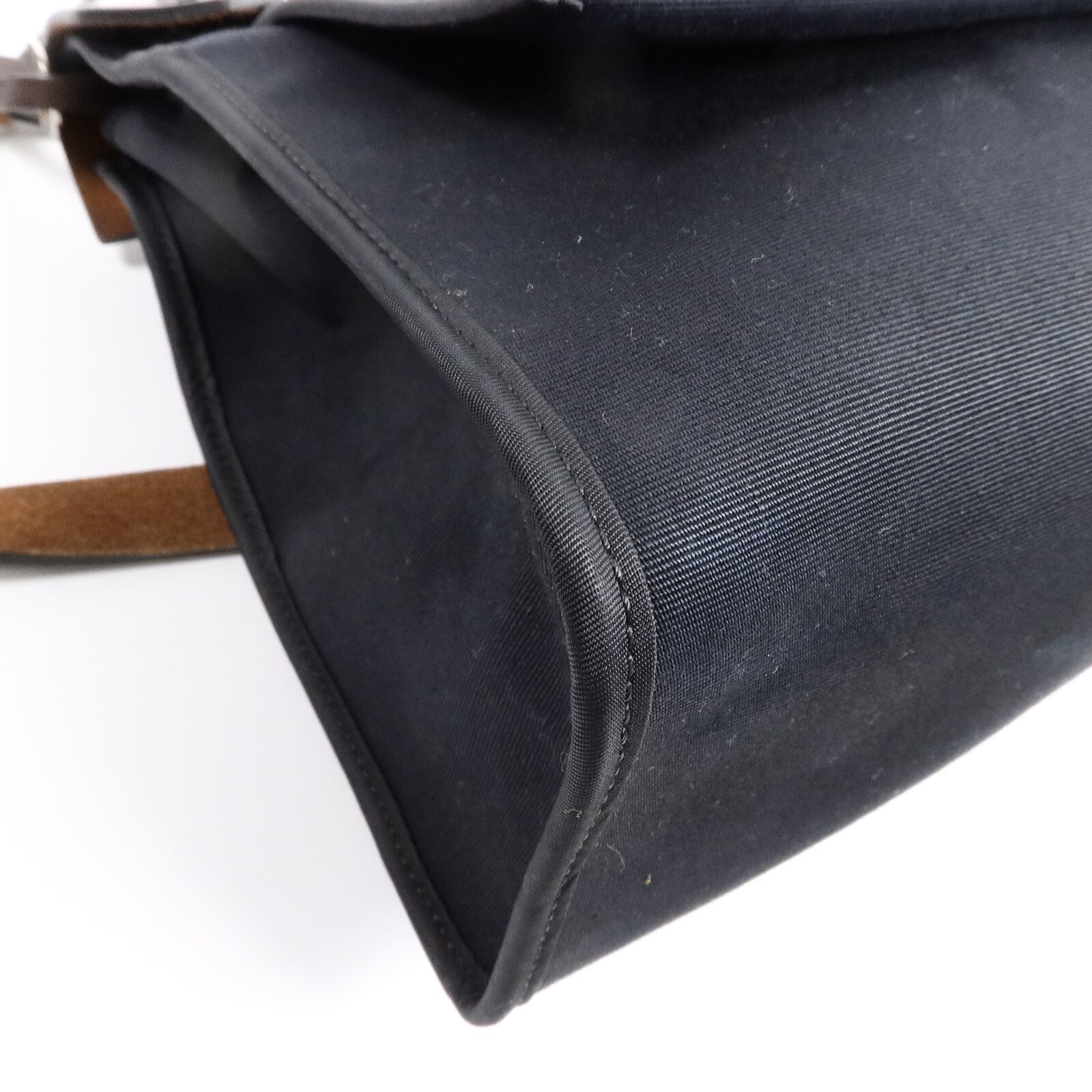 HERMES 帆布Herbag PM手挽肩背兩用袋Noir