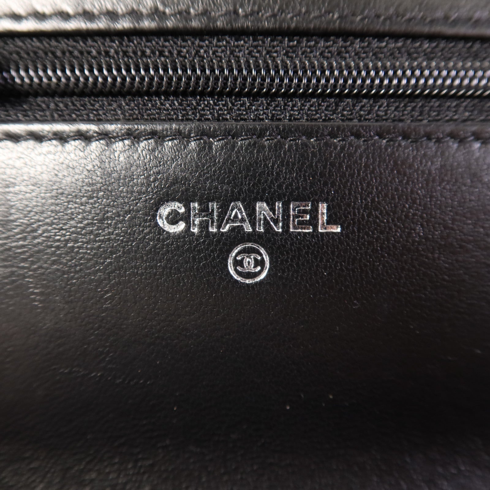 CHANEL 羊皮皮革WOC Wallet On Chain銀扣鏈帶肩背袋