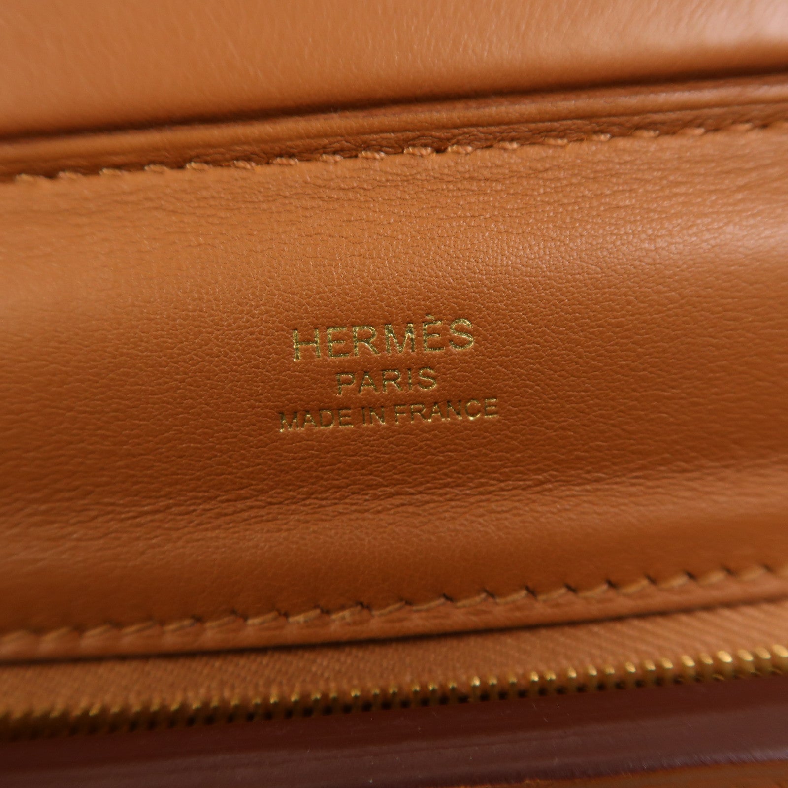 HERMES Evercolor皮革24/24 Mini金扣手挽肩背兩用袋Gold