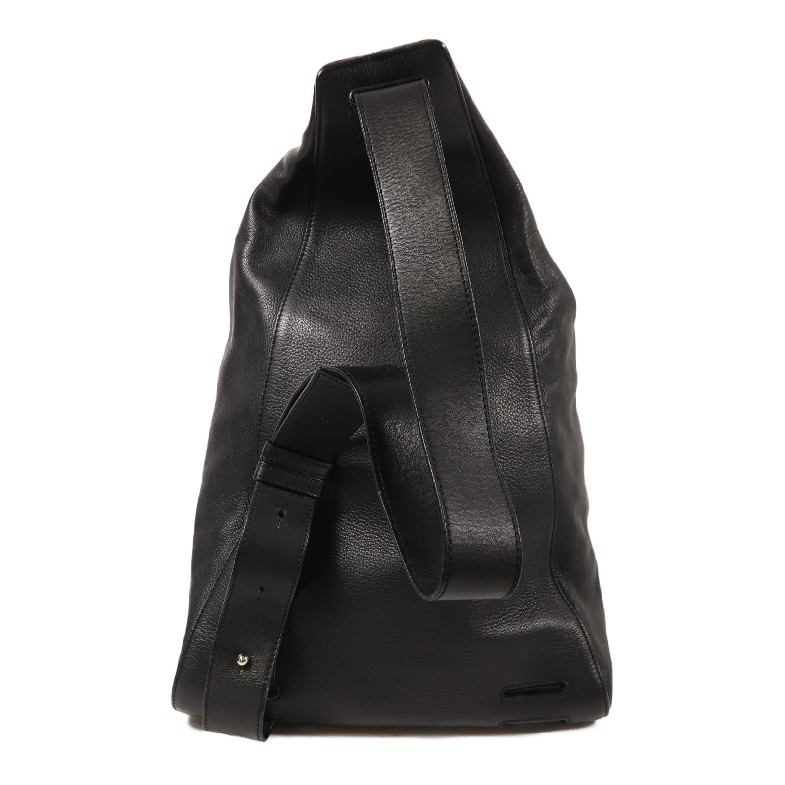 LOEWE 牛皮皮革Anton銀扣背包