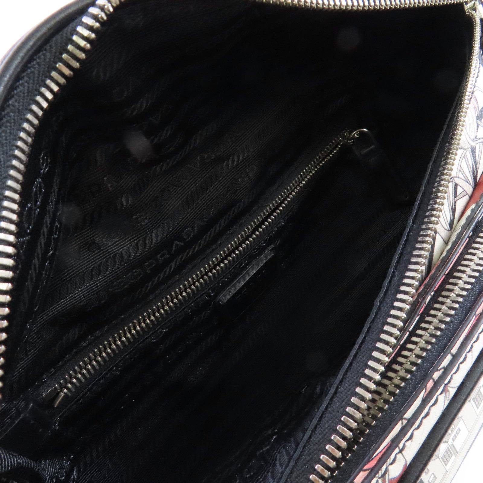 PRADA 塗層帆布Waist Bag銀扣腰包彩色