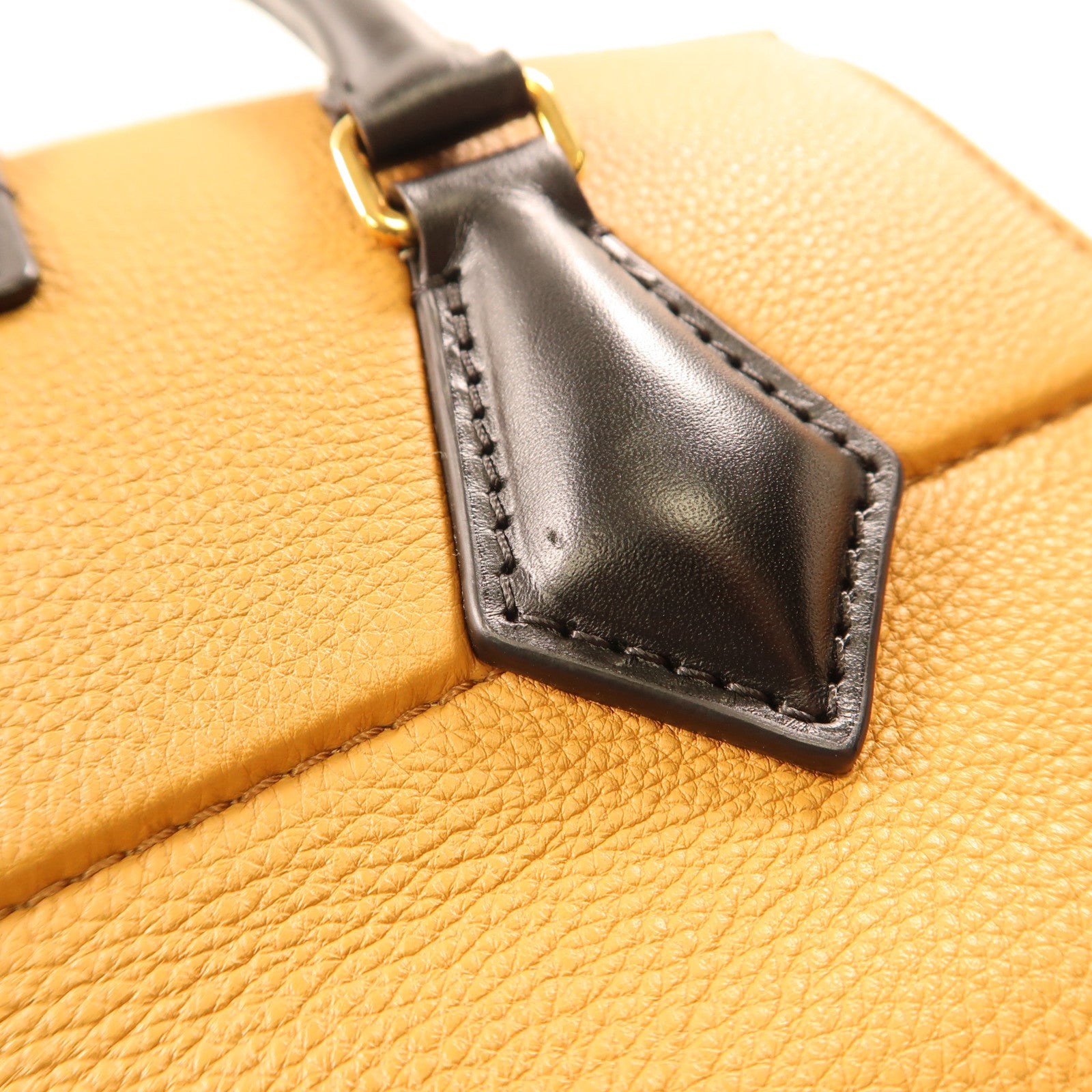 LOUIS VUITTON LV GHW Studs Bicolor 2Way Shoulder Hand Bag M51654 Beige/Black