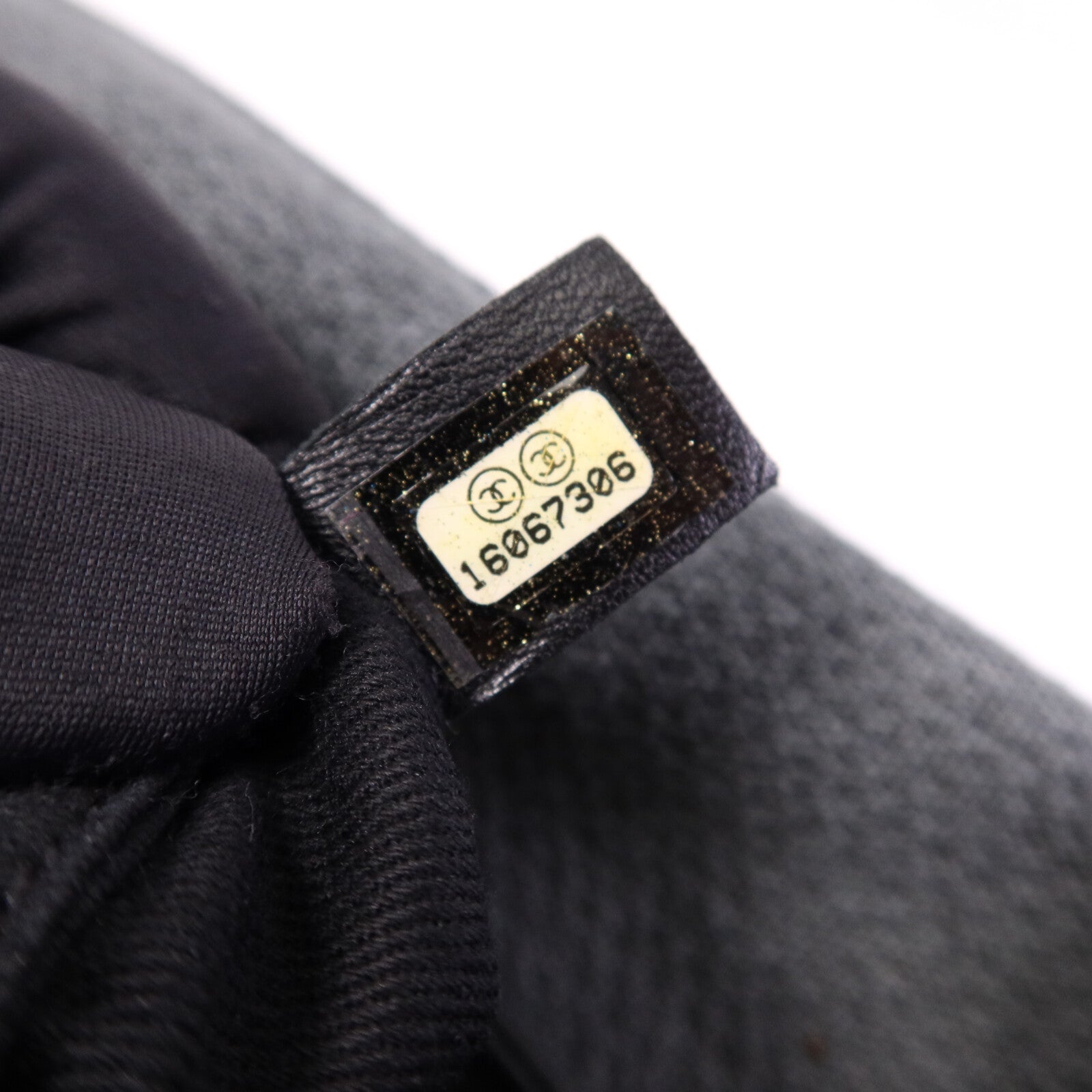 CHANEL 帆布Deauvilie銀扣鏈帶手挽袋