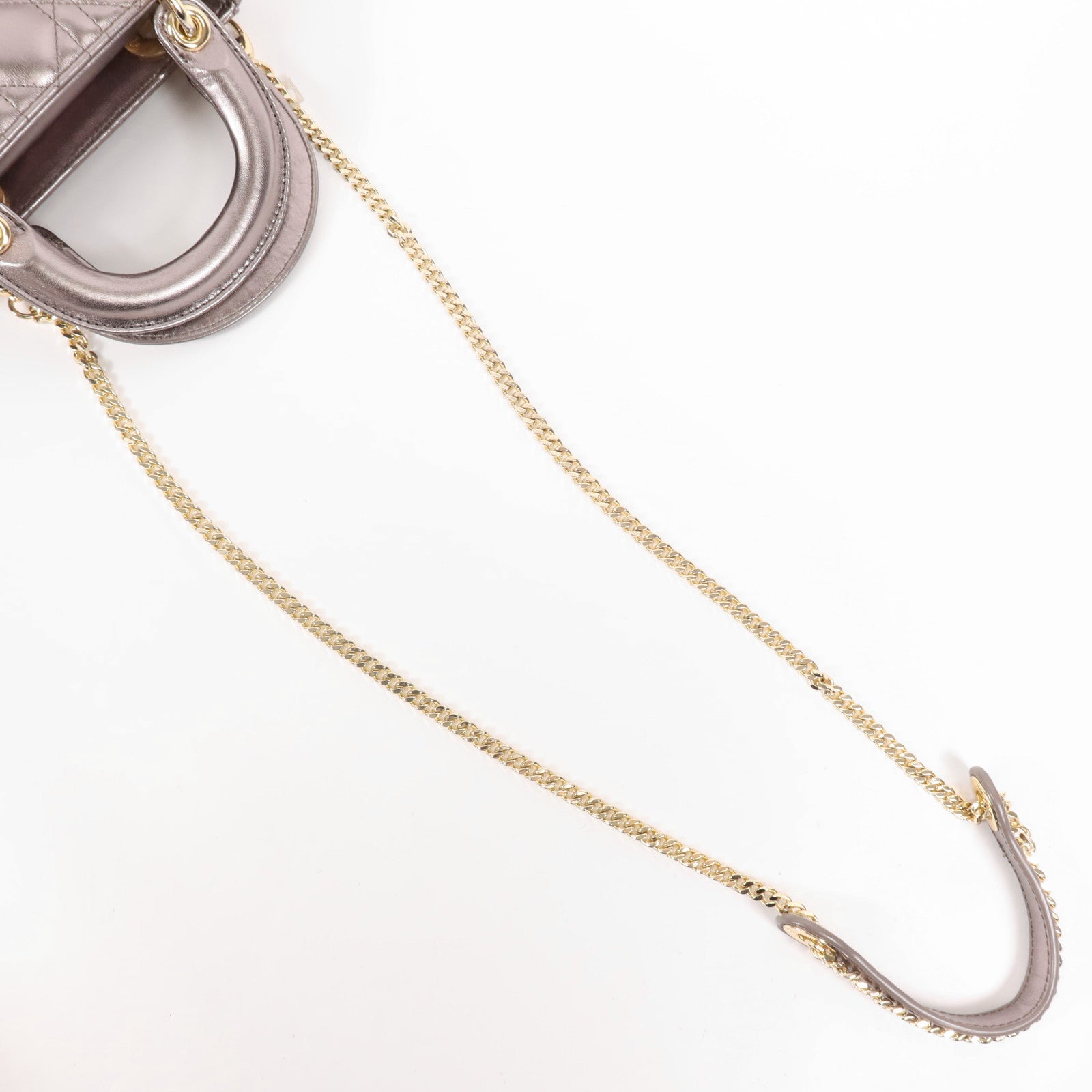 Dior 羊皮皮革Lady Dior Mini金扣手挽肩背兩用袋