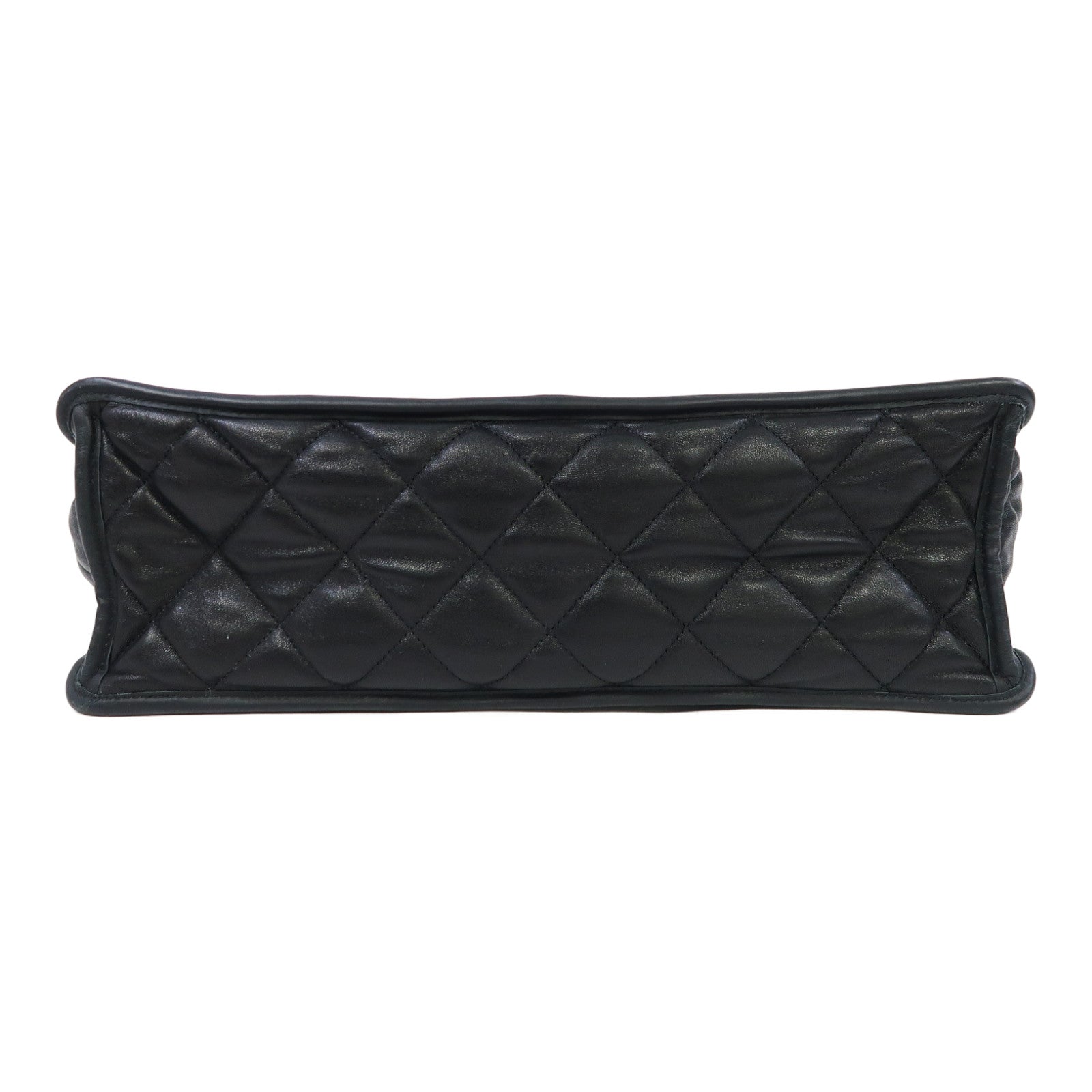 CHANEL 菱格牛皮皮革Tote Bag金扣手挽袋黑色