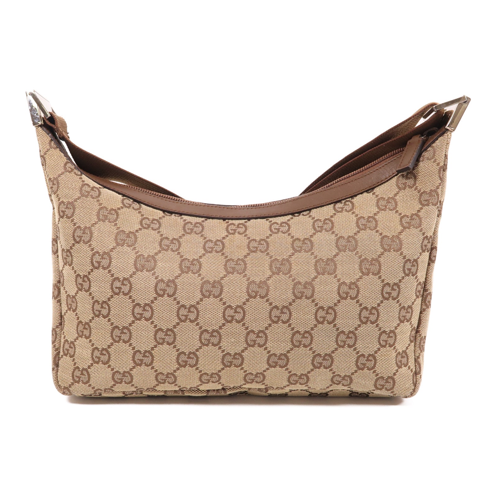 GUCCI 帆布Shoulder Bag銀扣手挽袋