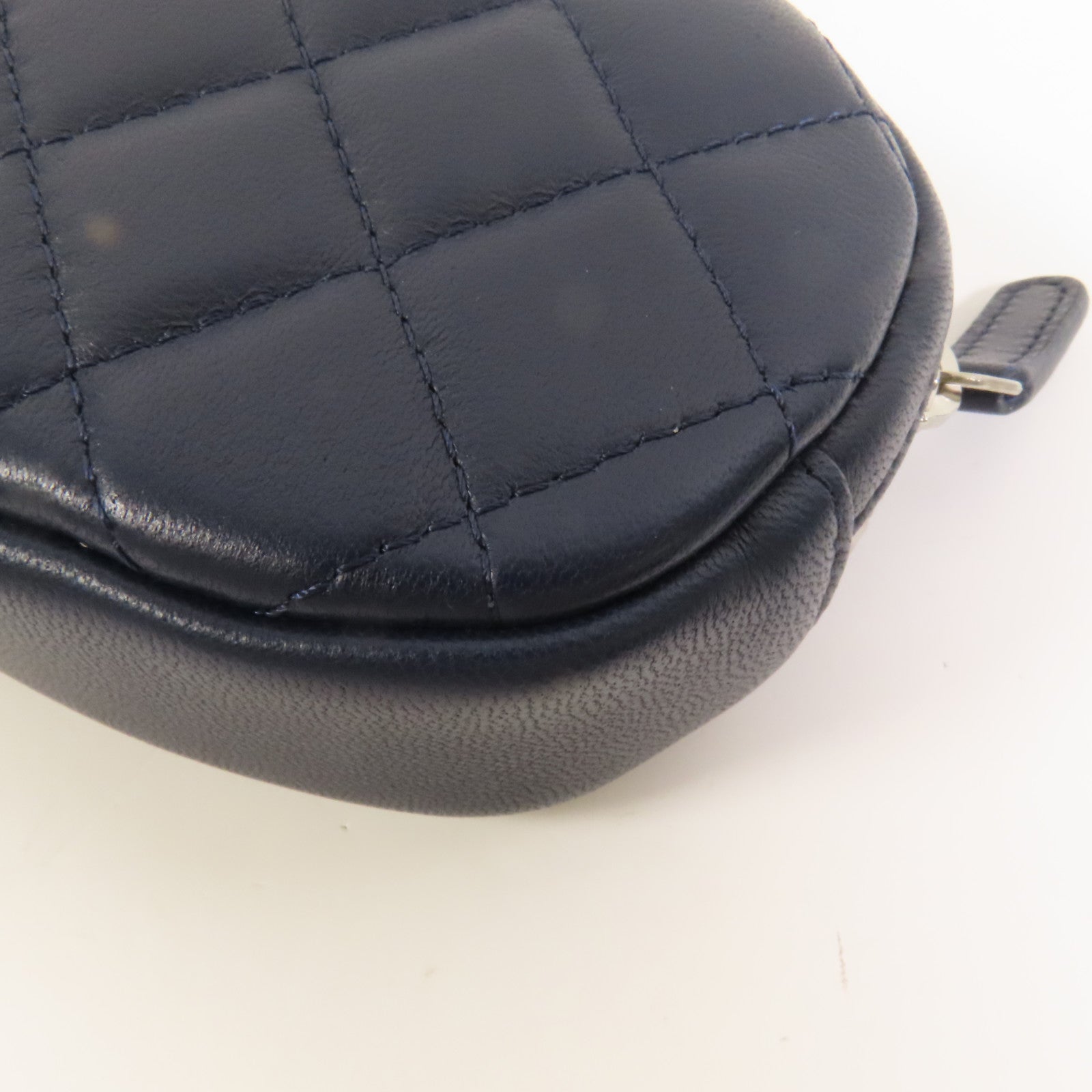 CHANEL 羊皮皮革Coin Case銀扣零錢包