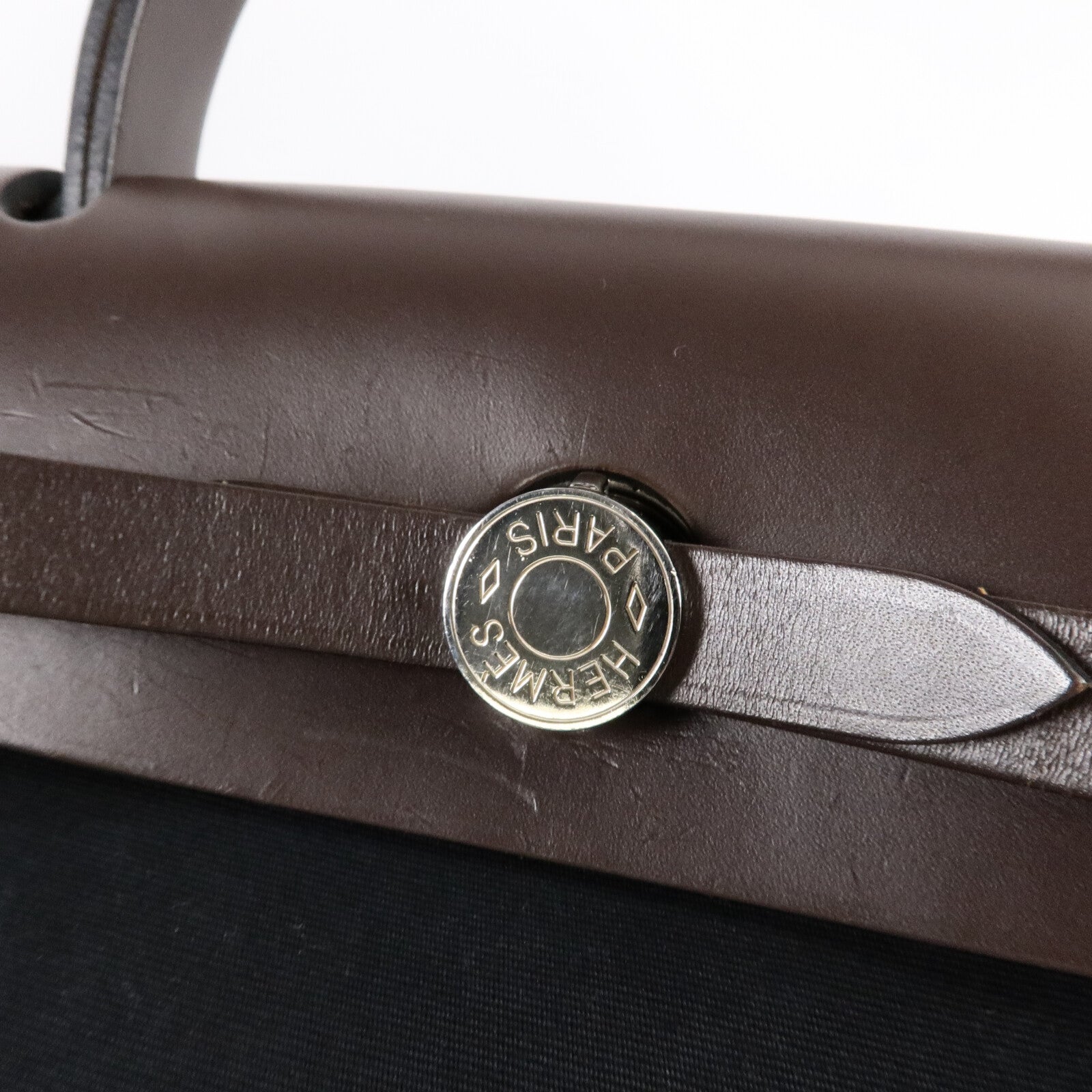 HERMES 帆布Herbag PM手挽肩背兩用袋Noir