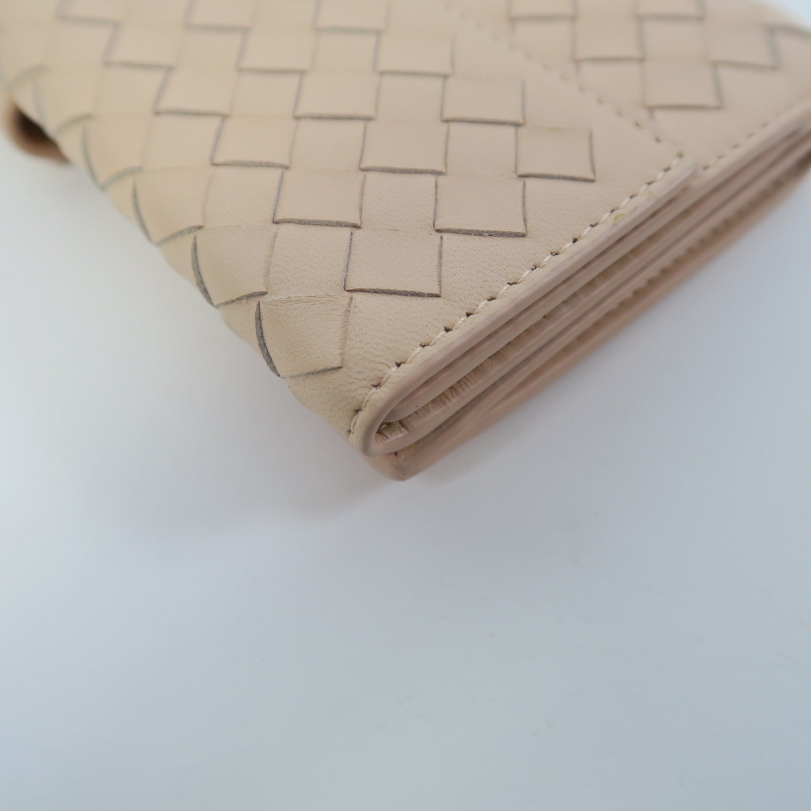 BOTTEGA VENETA **【激減優惠】織紋皮革Long Wallet長錢包粉紅色
