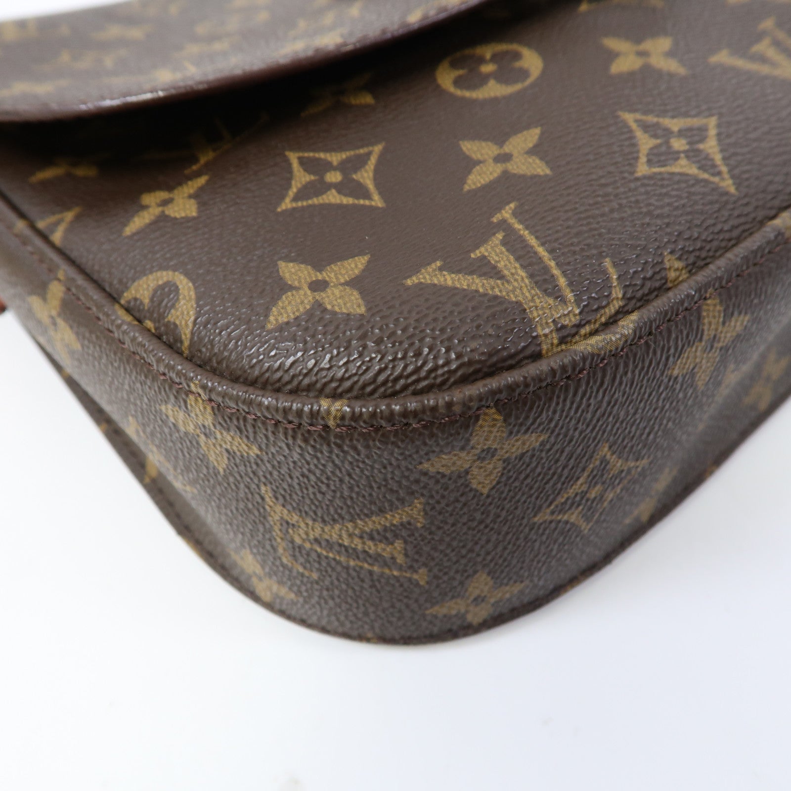 LOUIS VUITTON Monogram Saint Cloud GM金扣肩背袋啡色