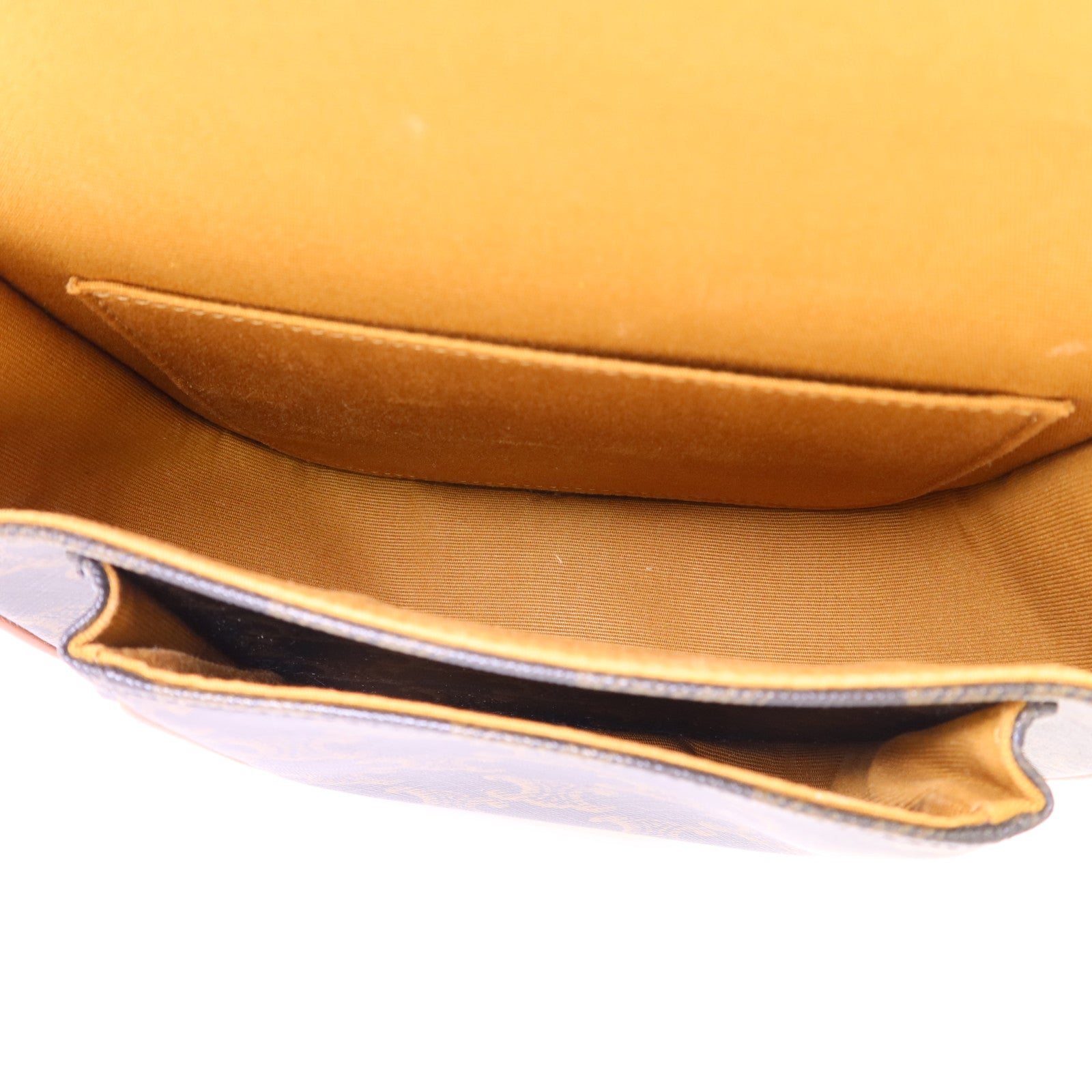 CELINE 塗層帆布Folco金扣肩背袋