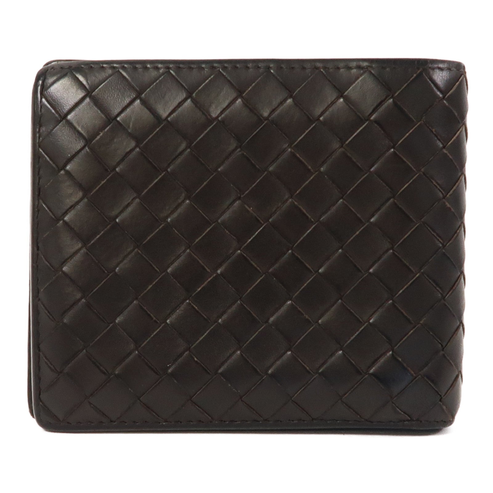 BOTTEGA VENETA 【激減優惠】織紋羊皮皮革Wallet錢包啡色