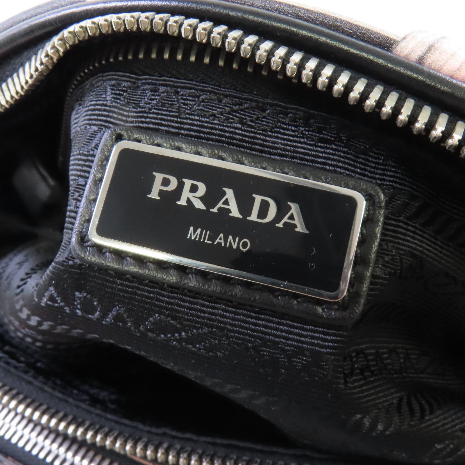 PRADA 塗層帆布Waist Bag銀扣腰包彩色