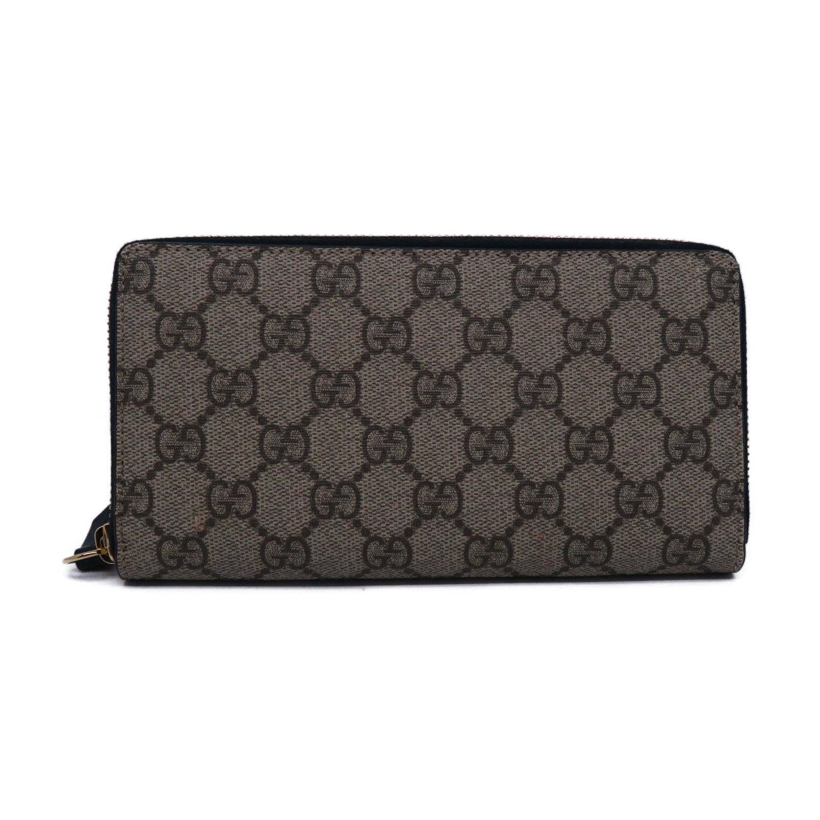GUCCI 【清倉大減價】塗層帆布 Zipper Long Wallet金扣拉鍊長錢包啡色