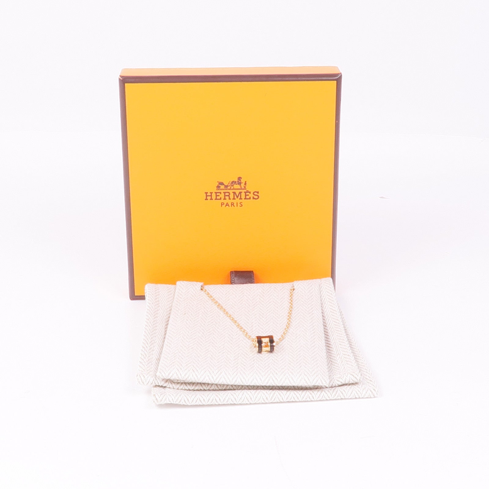 HERMES 金屬Pop H項鍊Noir