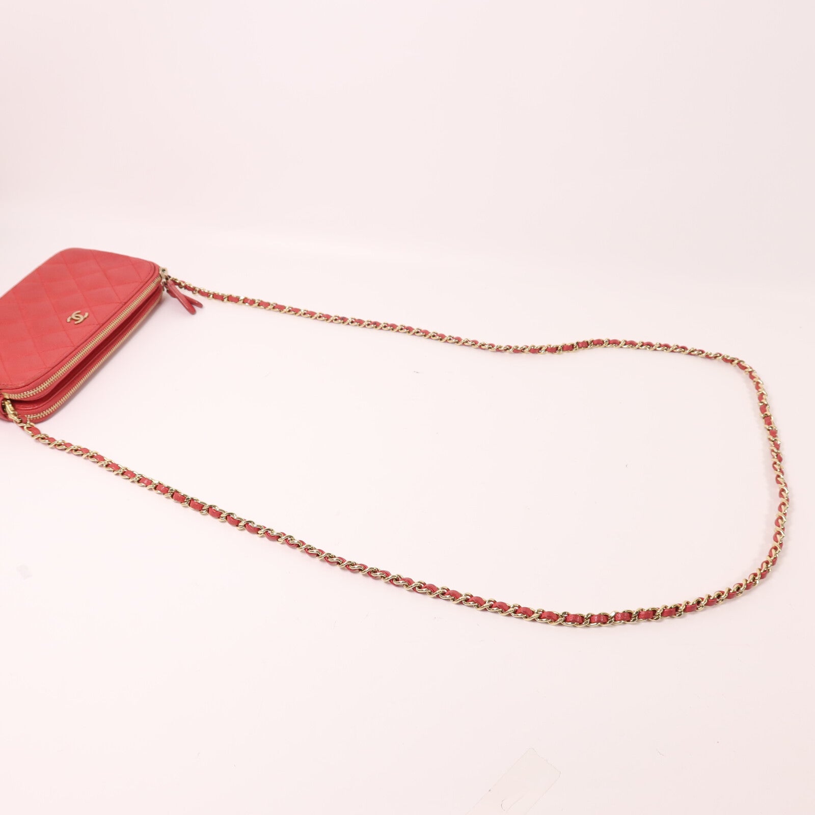 CHANEL 牛皮皮革Chain Shoulder鏈帶肩背袋