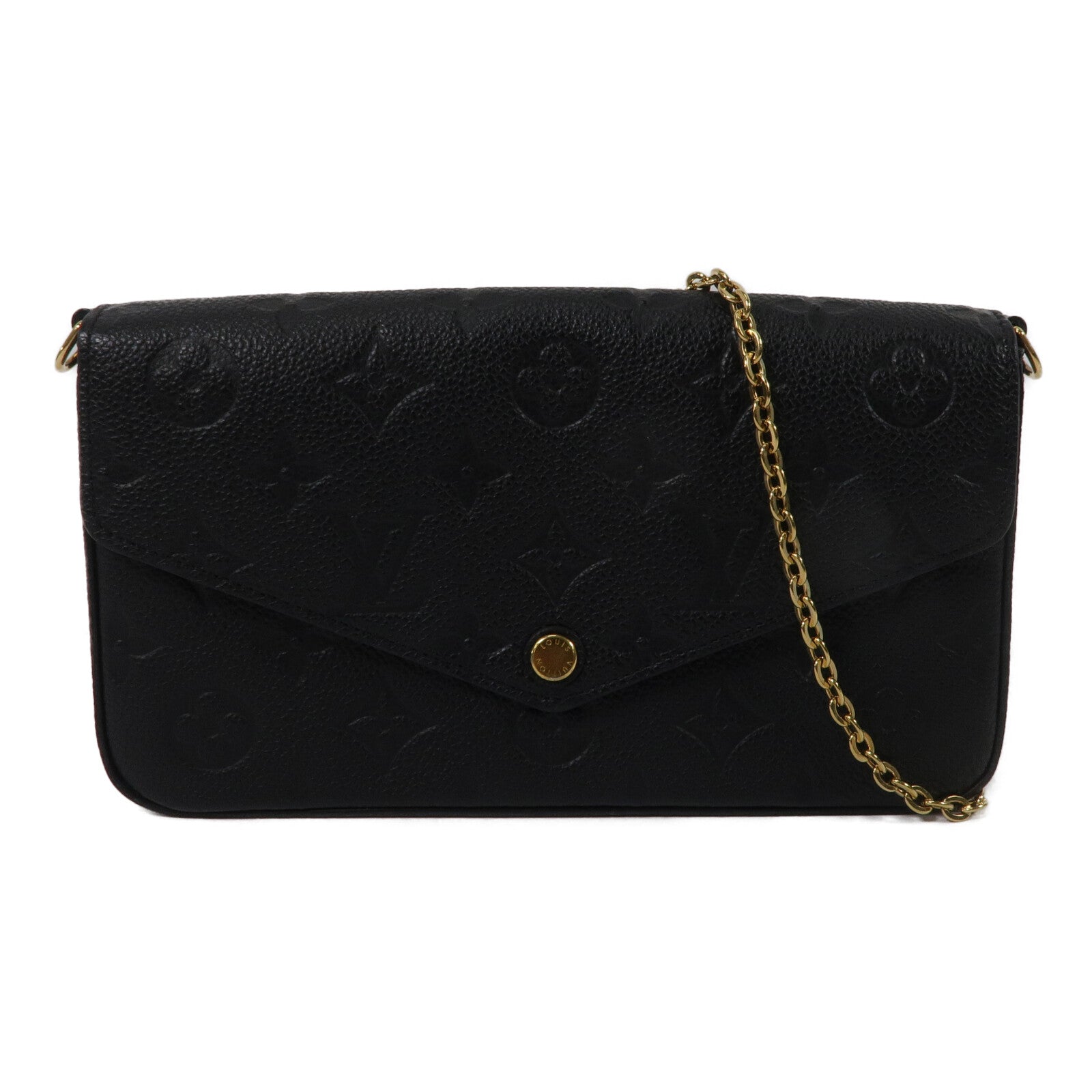 LOUIS VUITTON Monogram Empreinte Felicie Pochette鏈帶肩背袋