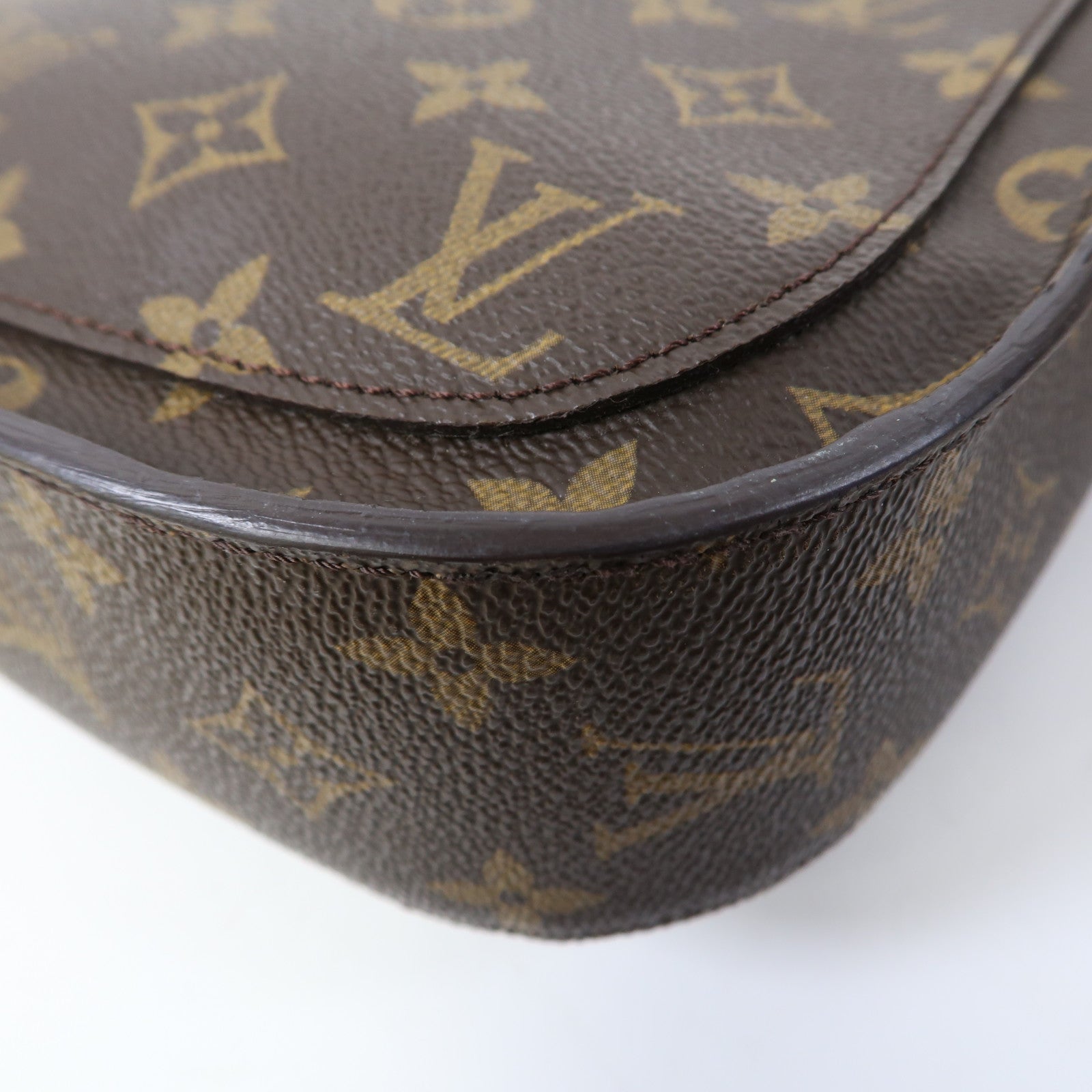 LOUIS VUITTON Monogram Saint Cloud GM金扣肩背袋啡色