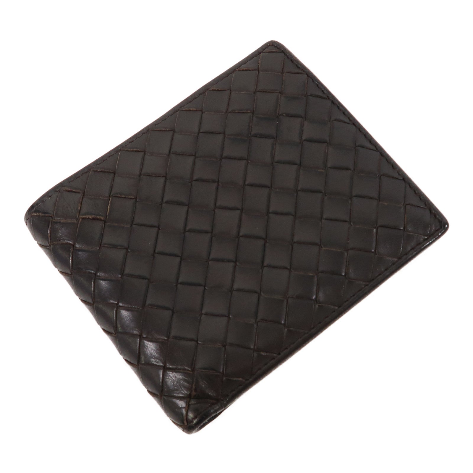 BOTTEGA VENETA 【激減優惠】織紋羊皮皮革Wallet錢包啡色