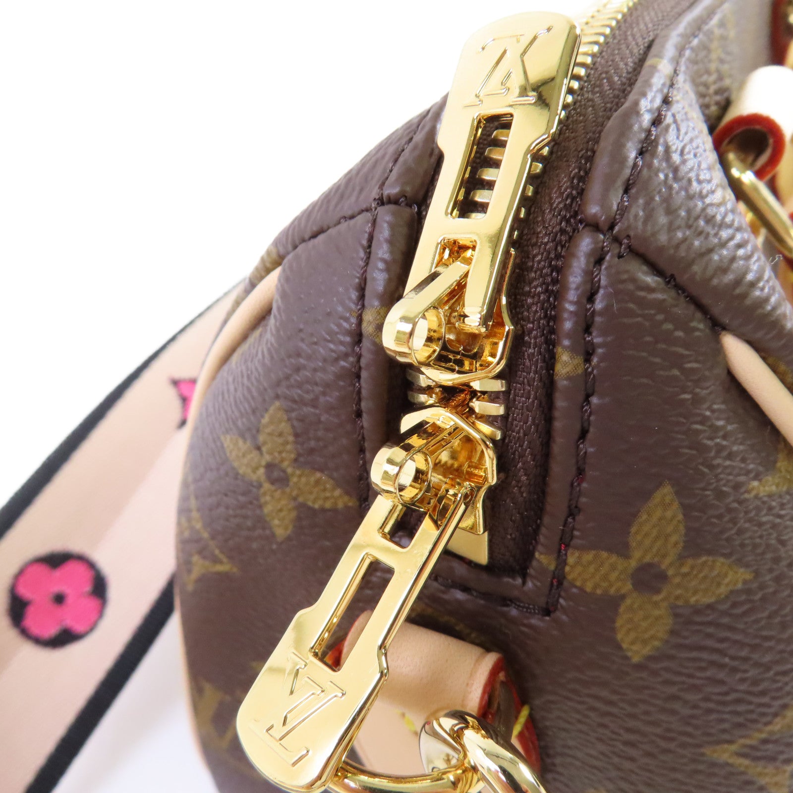 LOUIS VUITTON Monogram Speedy Bandouliere 20 Bag金扣手挽肩背兩用袋啡色