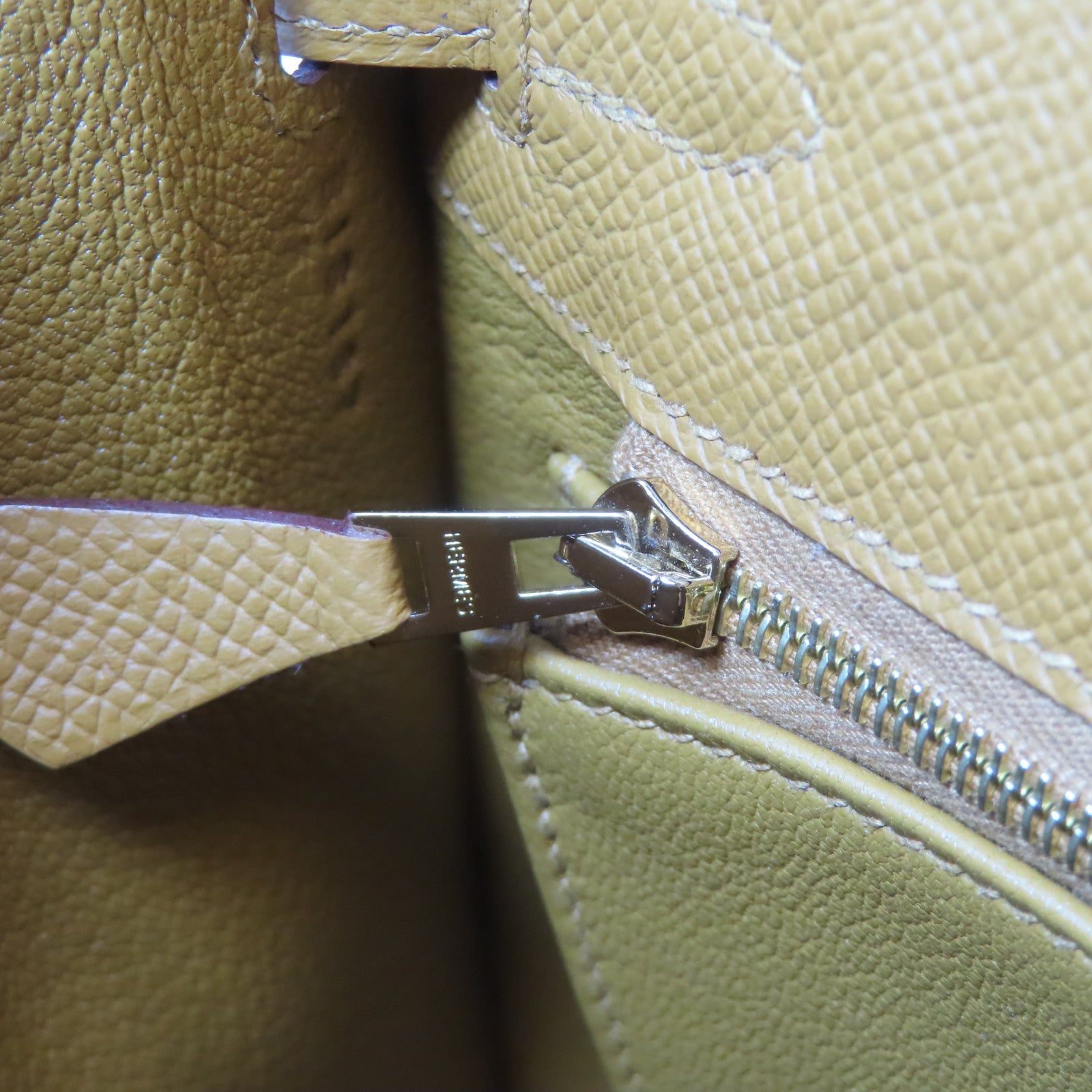HERMES Epsom皮革Kelly 25金扣手挽肩背兩用袋Sesame/啡色