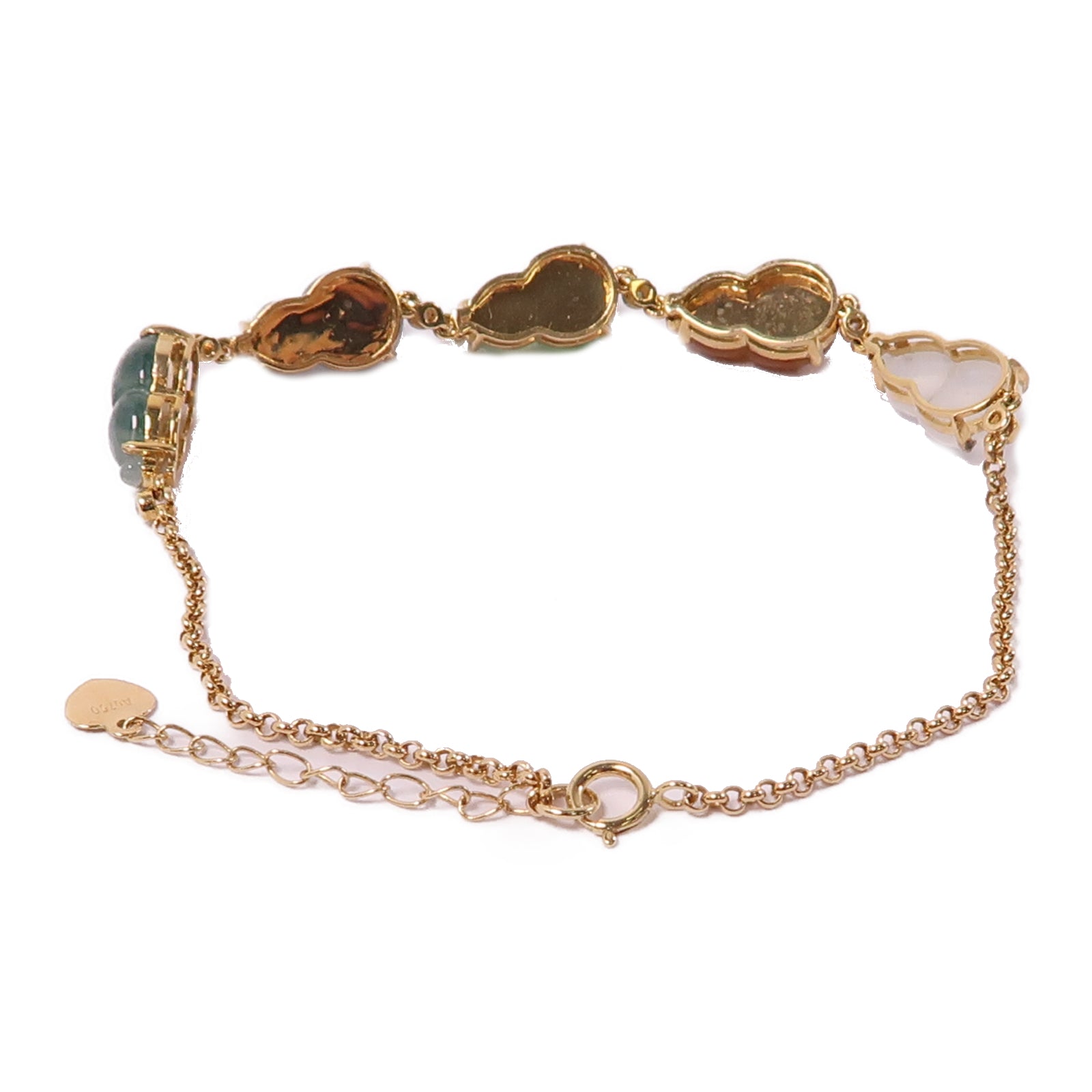 JEWELRY 18K黃金翡翠Bracelet手鐲綠色/棕色/白色