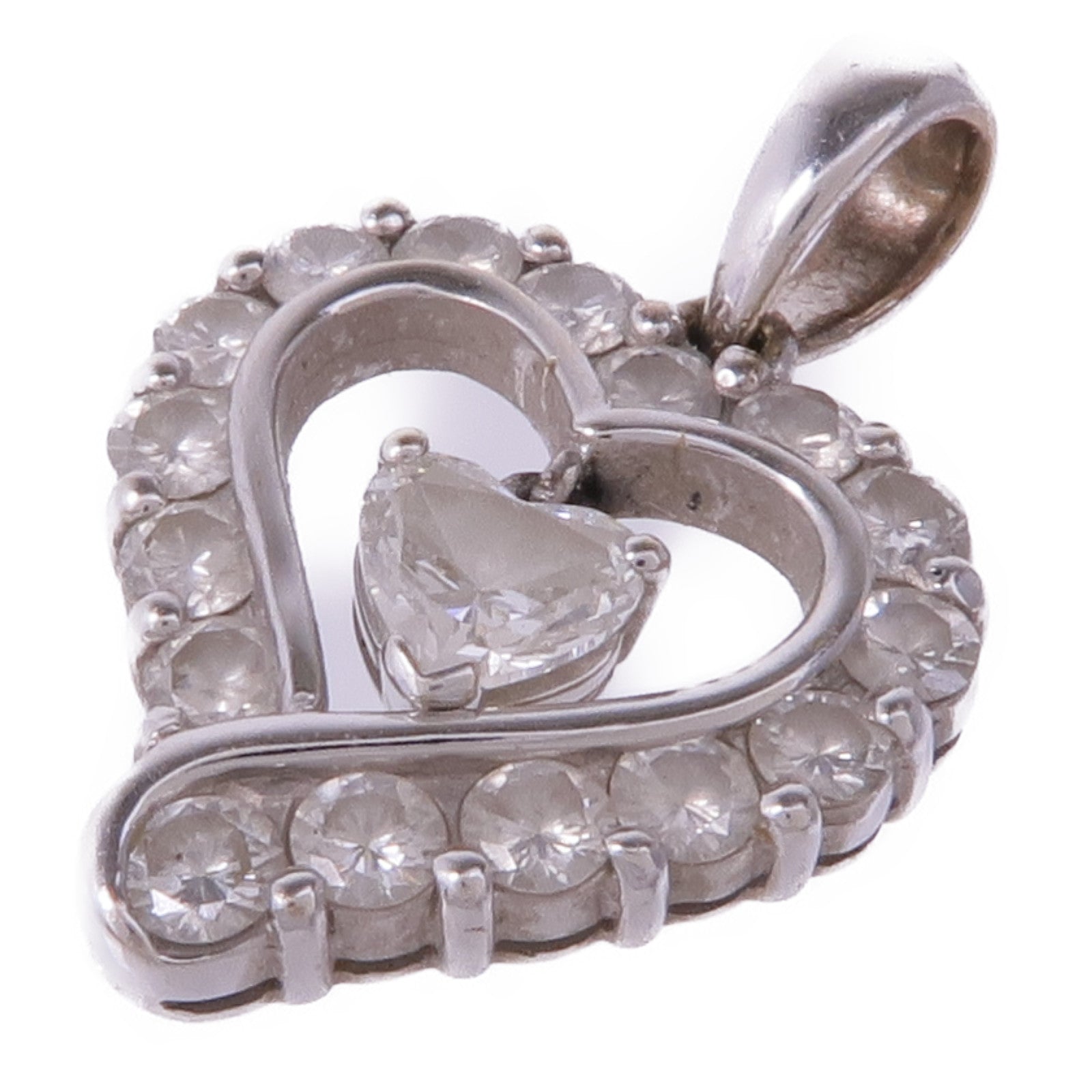 JEWELRY 【激減優惠】18K白金Diamond Pendant Top鑽石吊墜