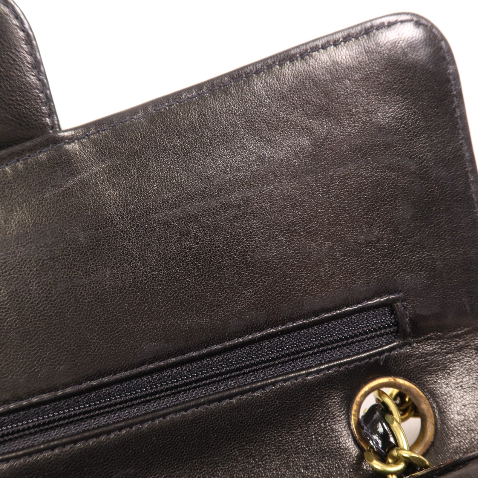 CHANEL 漆皮皮革Classic 23金扣鏈帶肩背袋