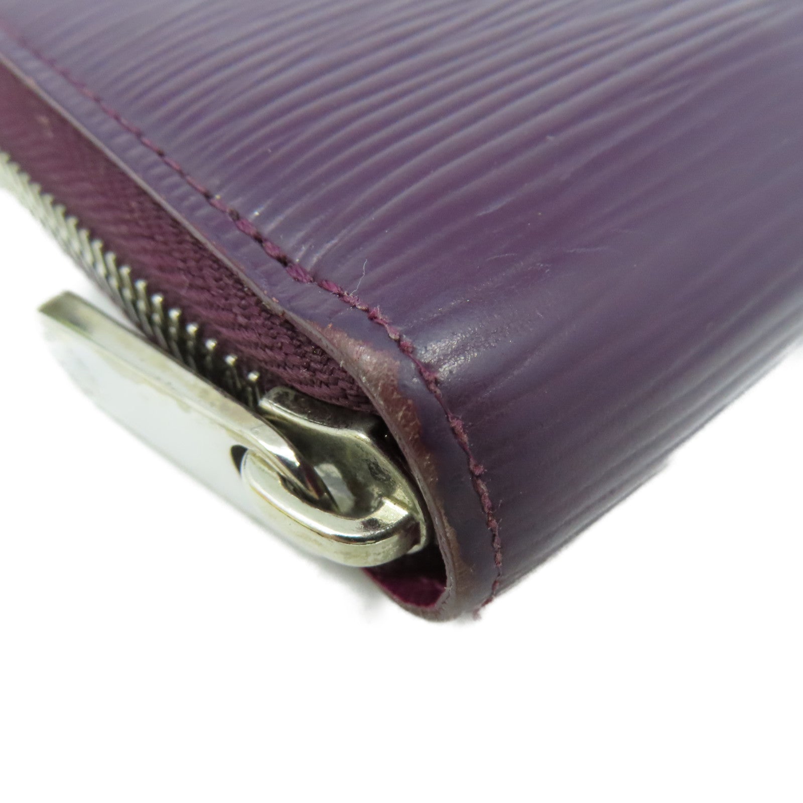 LOUIS VUITTON 【激減優惠】Epi Round Zipper Long Wallet銀扣拉鏈長錢包紫色