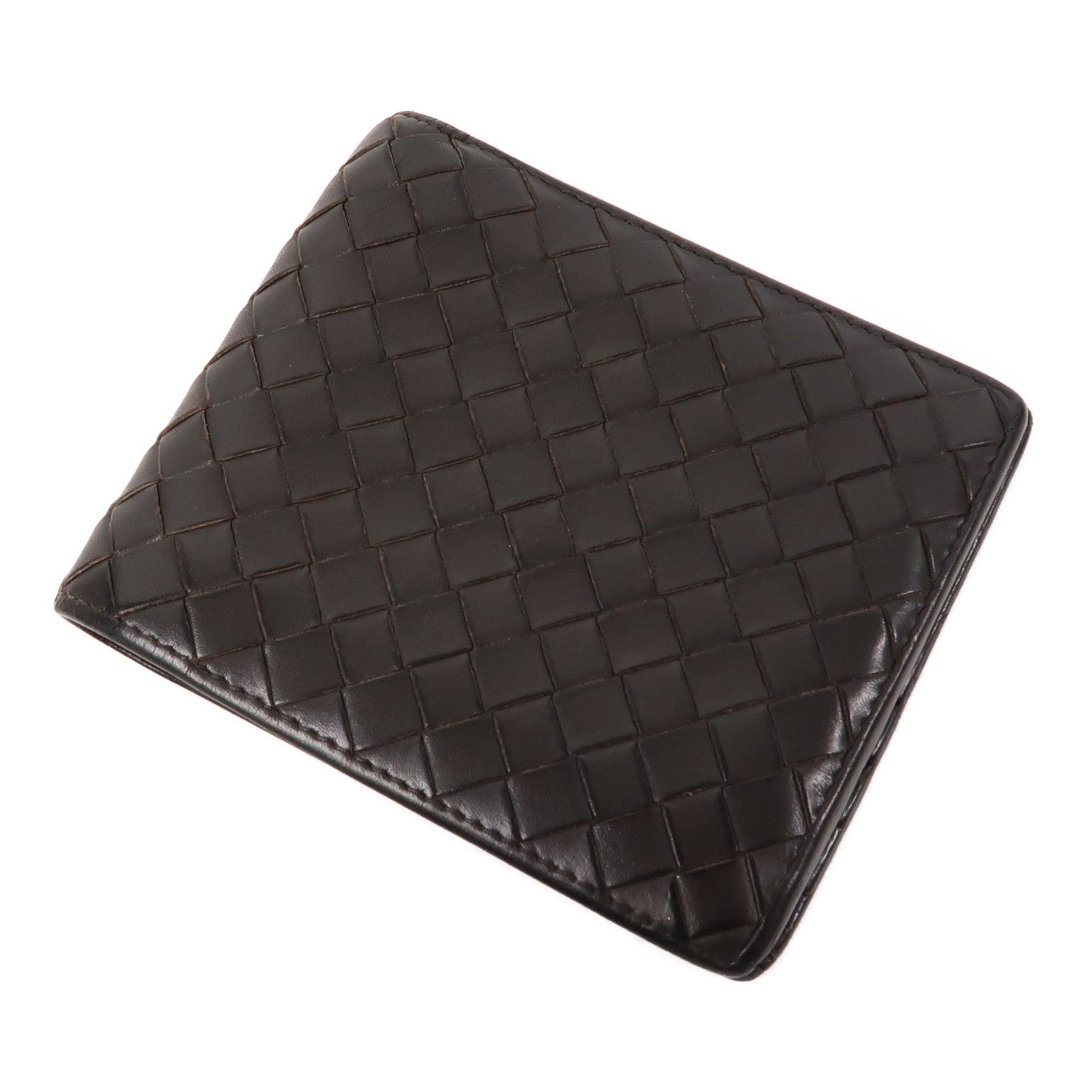 BOTTEGA VENETA 【激減優惠】織紋羊皮皮革Wallet錢包啡色