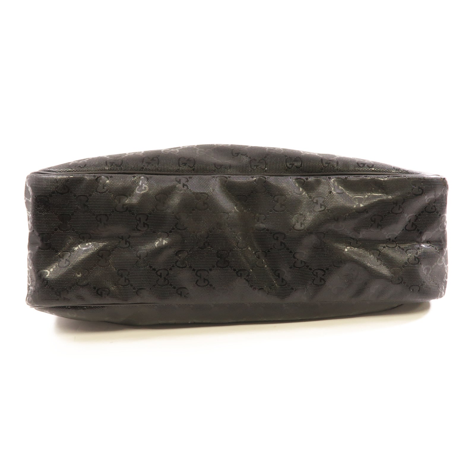 GUCCI 塗層帆布Shoulder Bag銀扣肩背袋