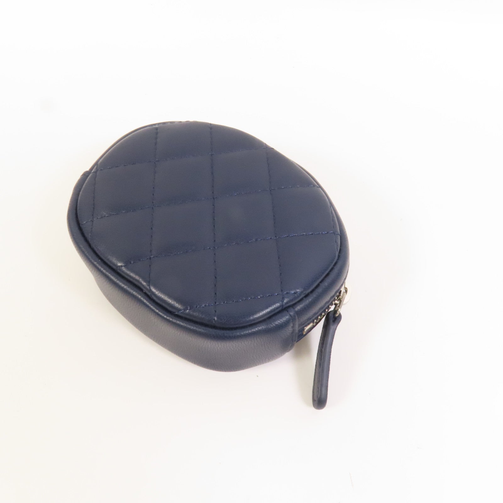 CHANEL 羊皮皮革Coin Case銀扣零錢包