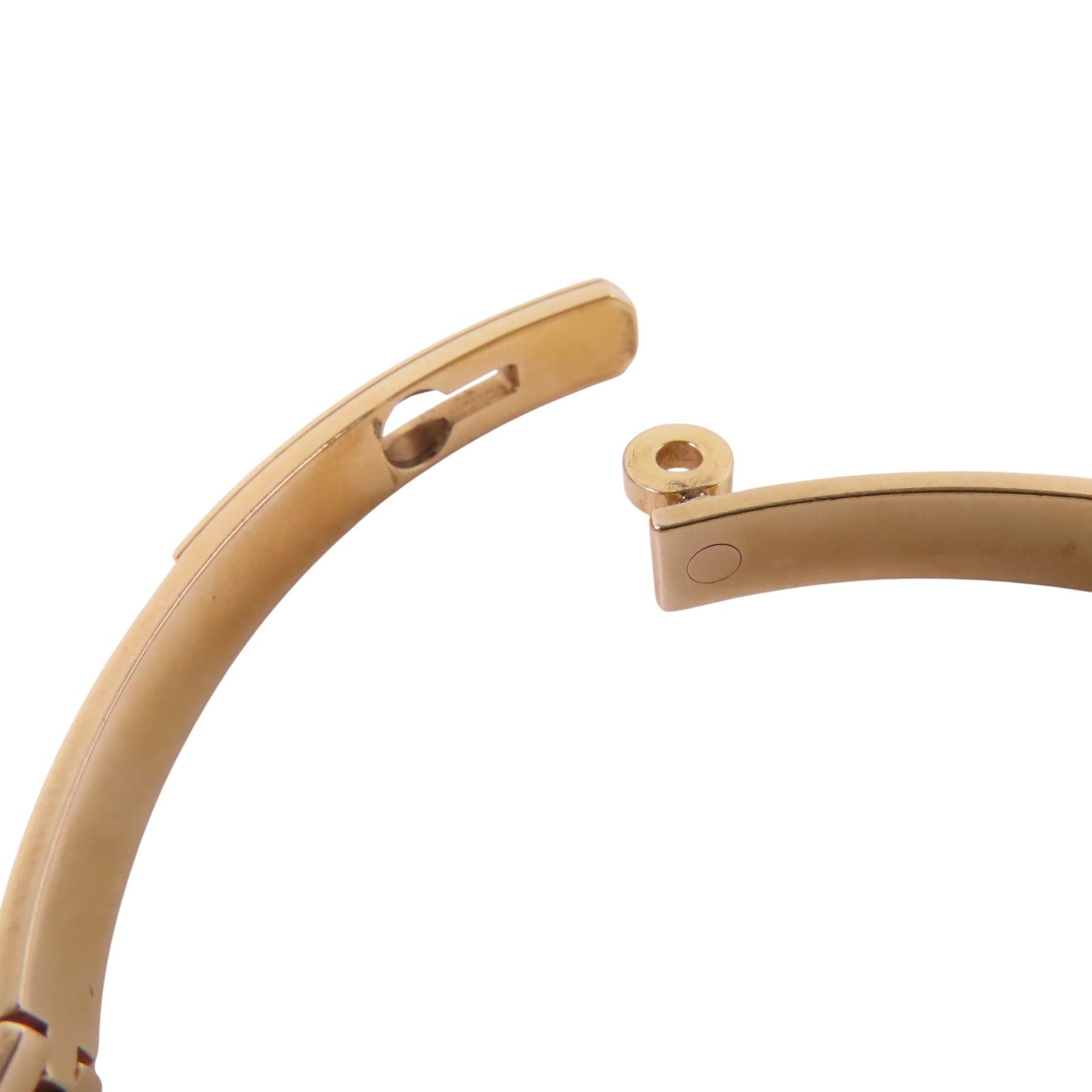 HERMES GHW Kelly Black Sapphire Bangle Bracelet 18K Rose Gold